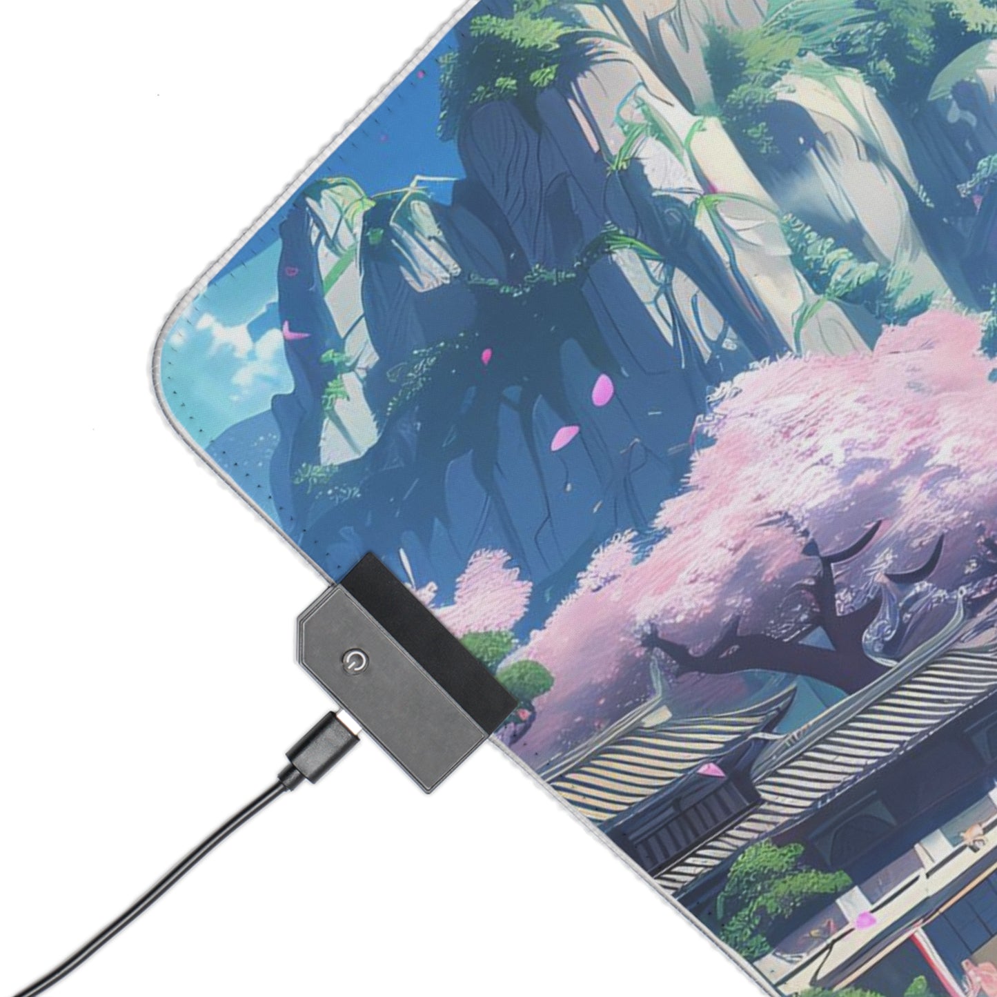 RGB Gaming Mouse Pad ( Fantasy City In The Mountains )