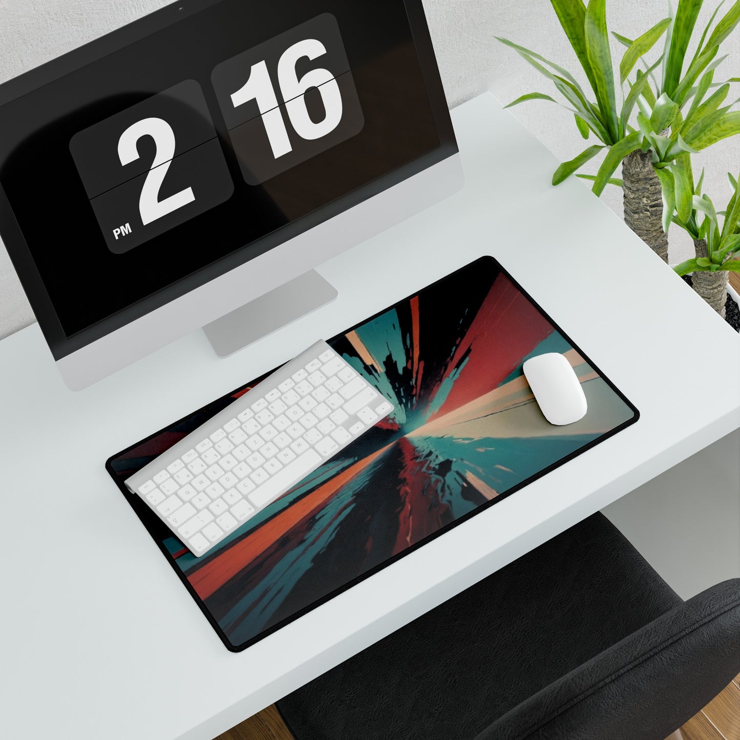 Office Desk Mat With Abstract Colors