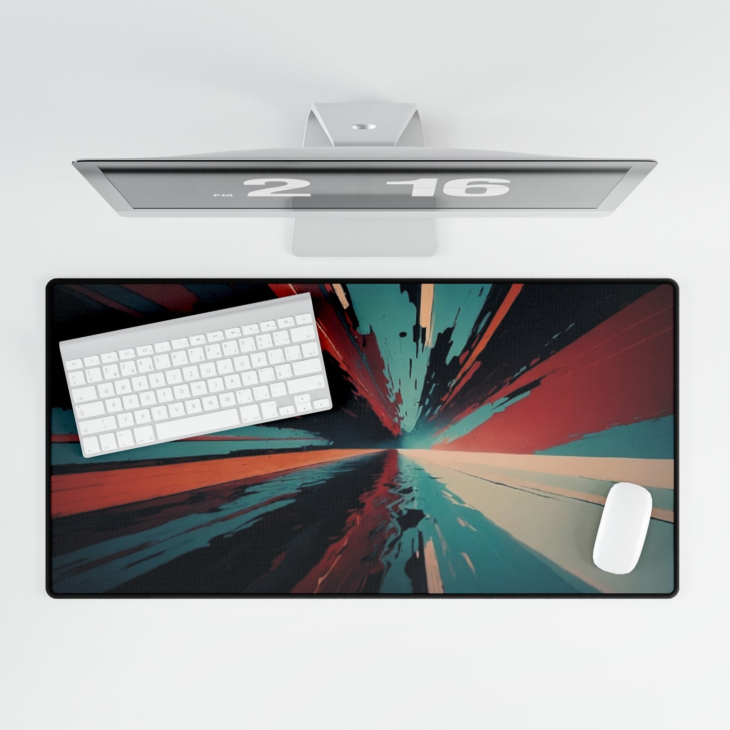 Office Desk Mat With Abstract Colors