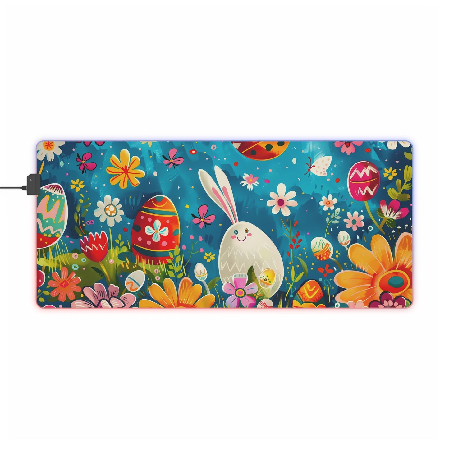 RGB Gaming/Office Mouse Pad ( Easter Eggs With Funny Bunny )