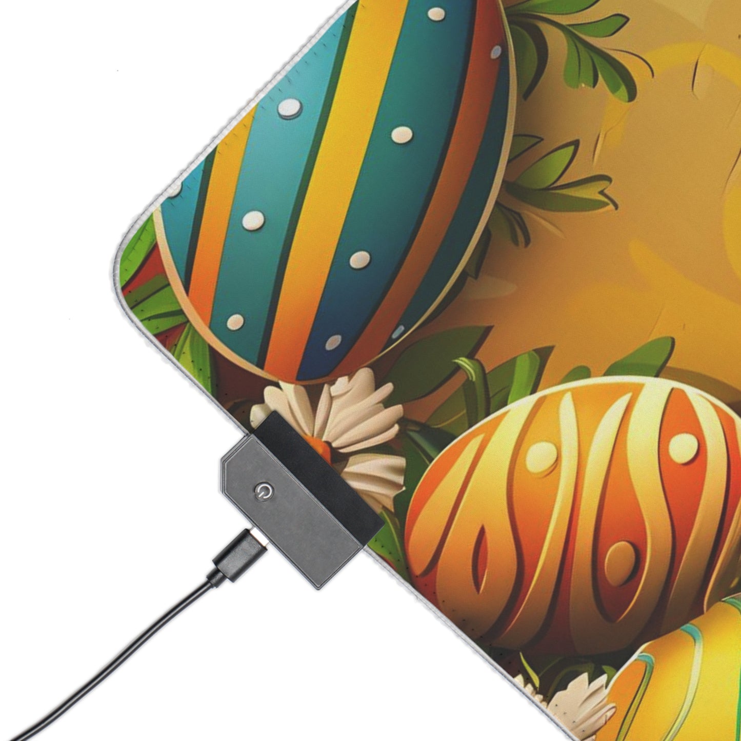 RGB Gaming/Office Mouse Pad ( Easter Eggs With Flowers )