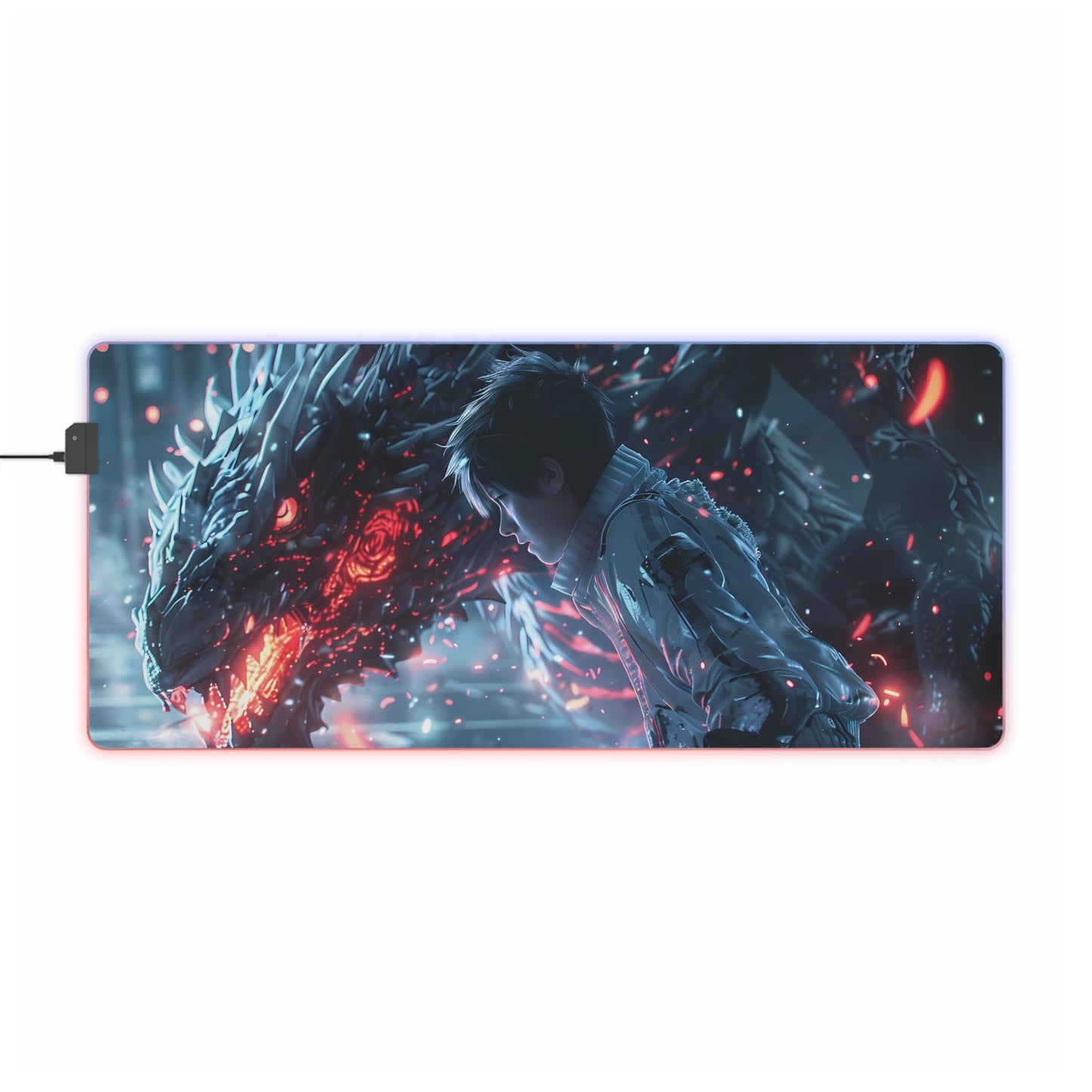 RGB Gaming Mouse Pad ( Boy With Magical Dragon )