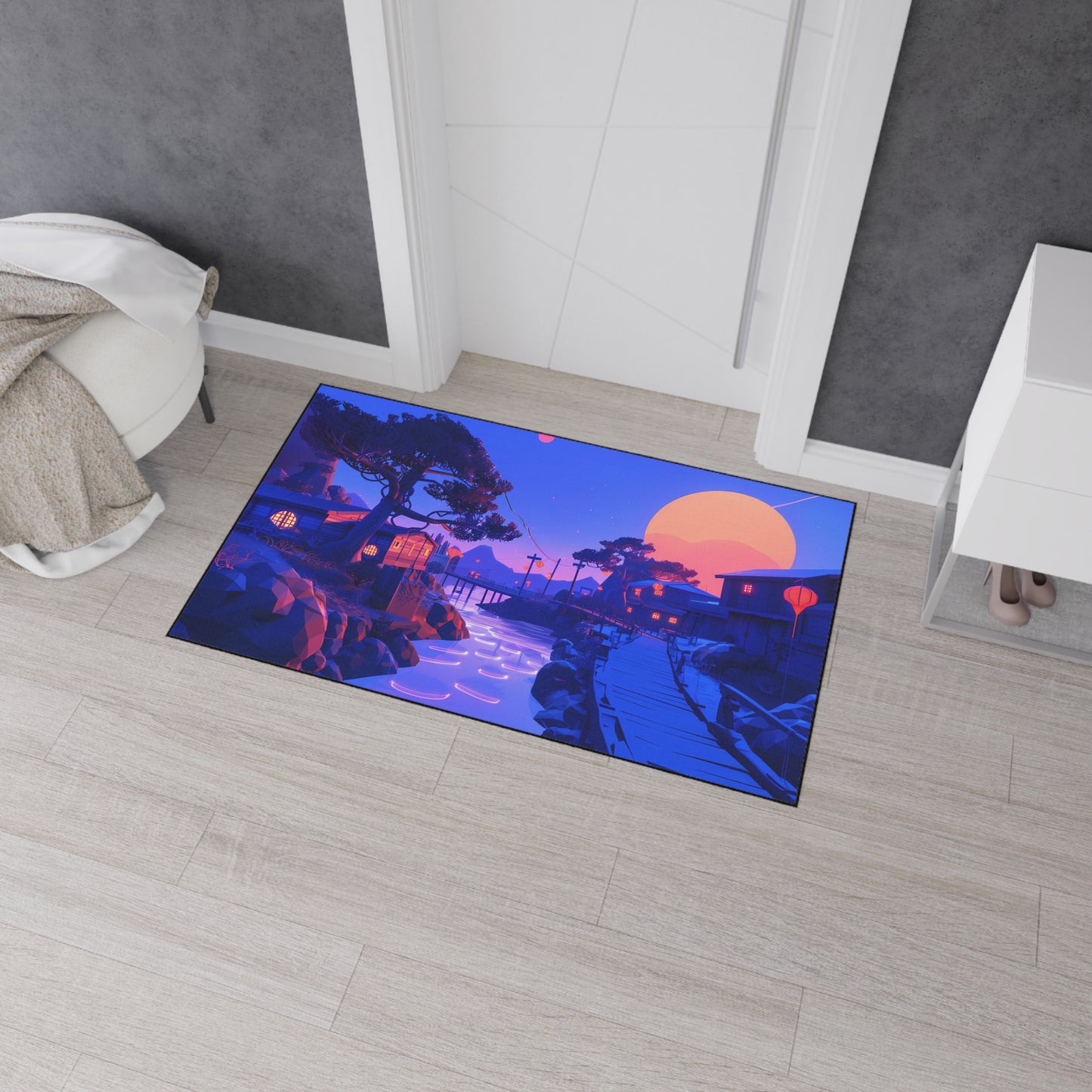 Heavy Duty Floor Mat (Relaxing Purple Fantasy World)