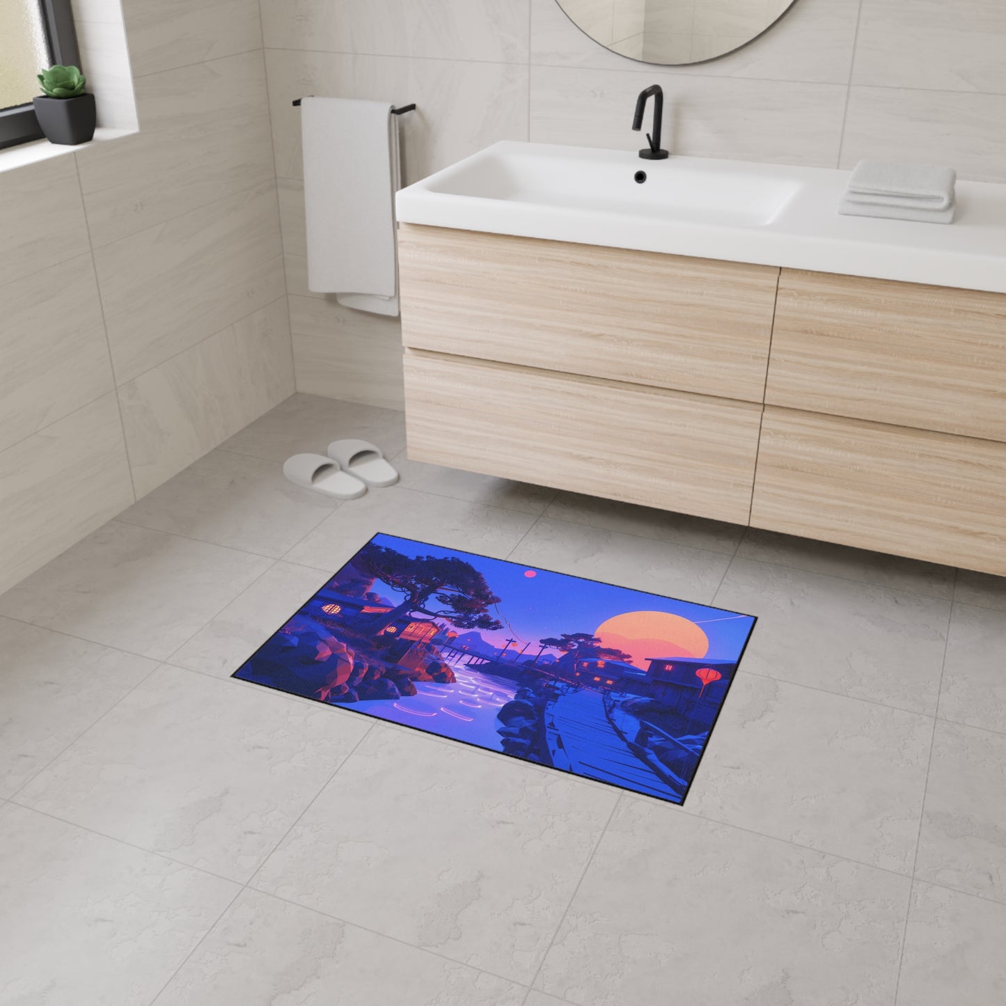 Heavy Duty Floor Mat (Relaxing Purple Fantasy World)