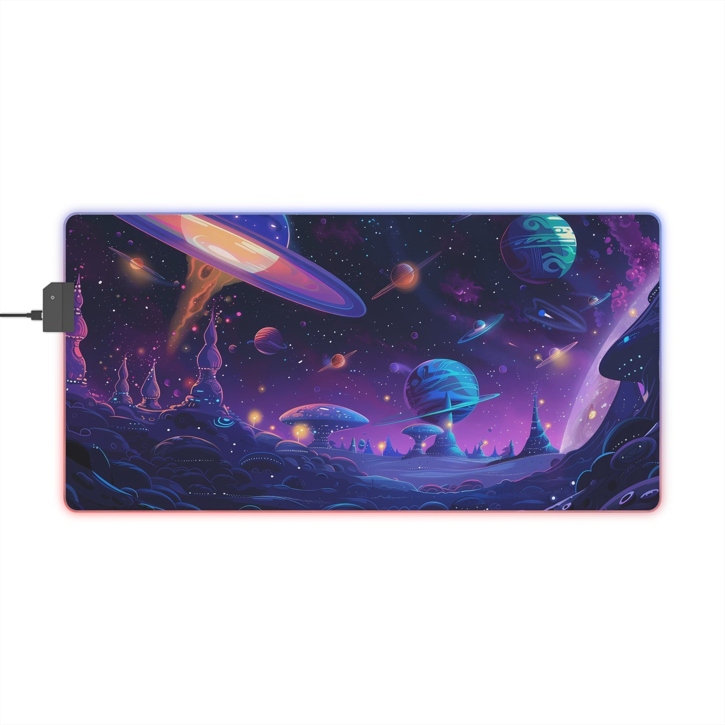 RGB Gaming Mouse Pad ( Cool Fantasy Space Planet )