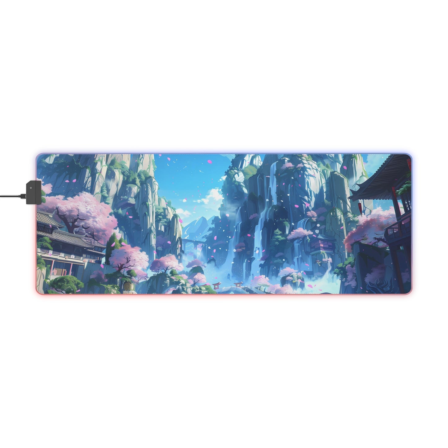RGB Gaming Mouse Pad ( Fantasy City In The Mountains )