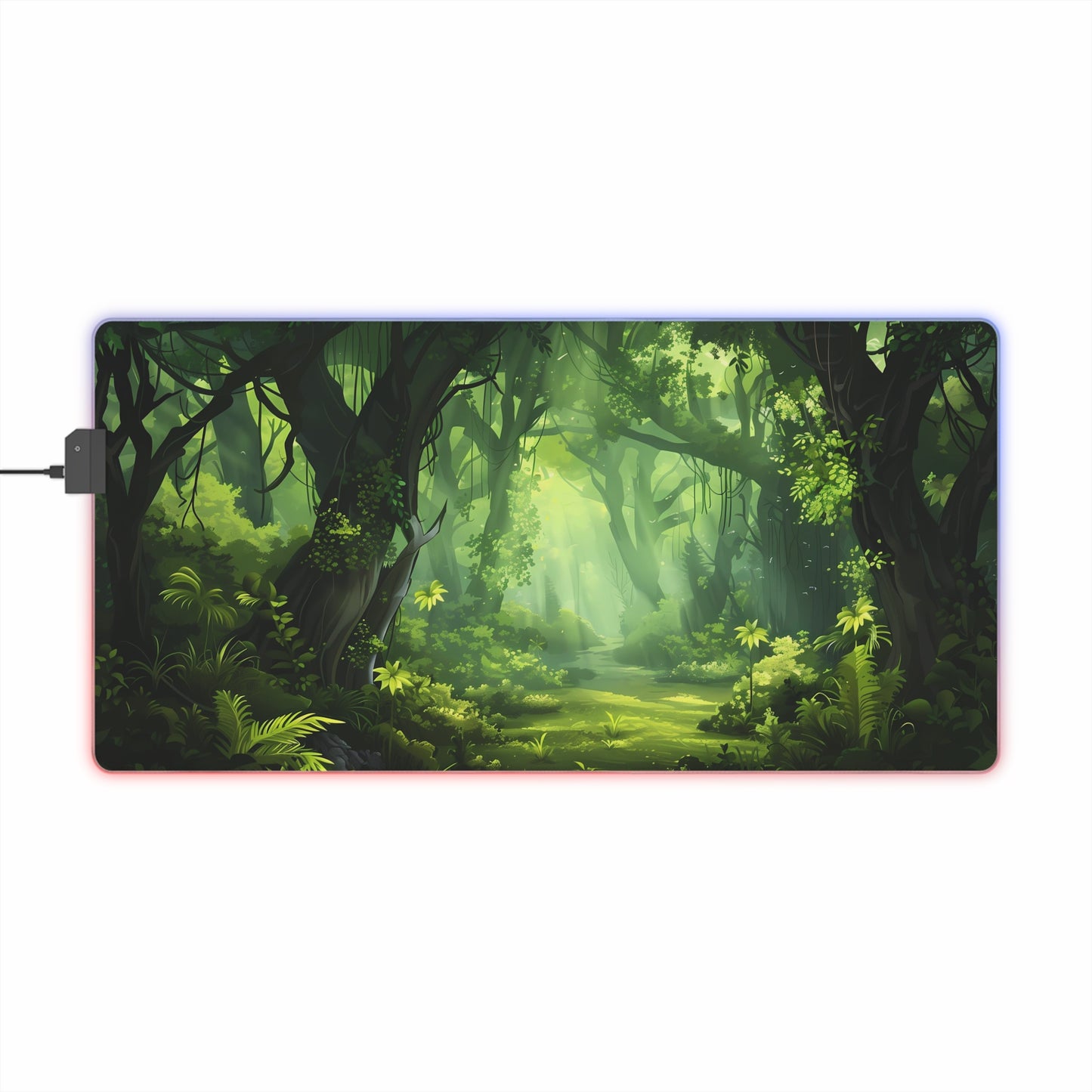 RGB Gaming Mouse Pad ( Relaxing Jungle With Sunlight )