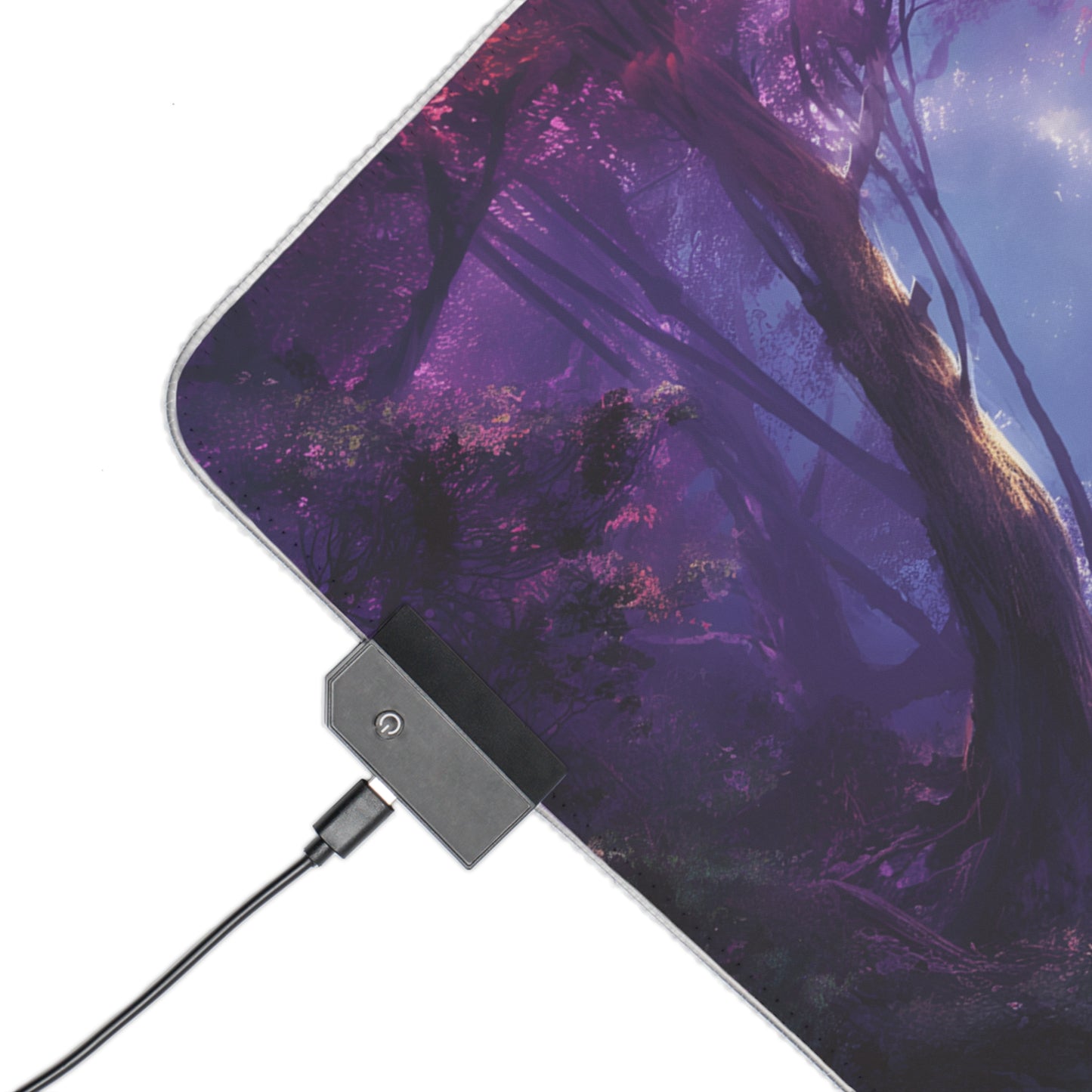 RGB Gaming Mouse Pad (Purple Fantasy Nature)