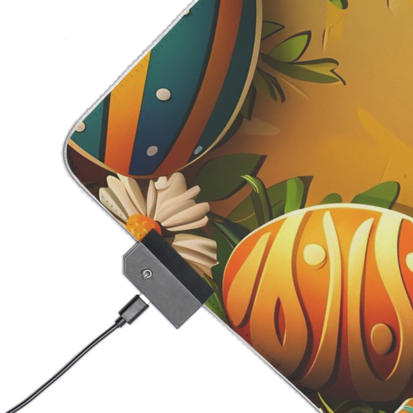 RGB Gaming/Office Mouse Pad ( Easter Eggs With Flowers )