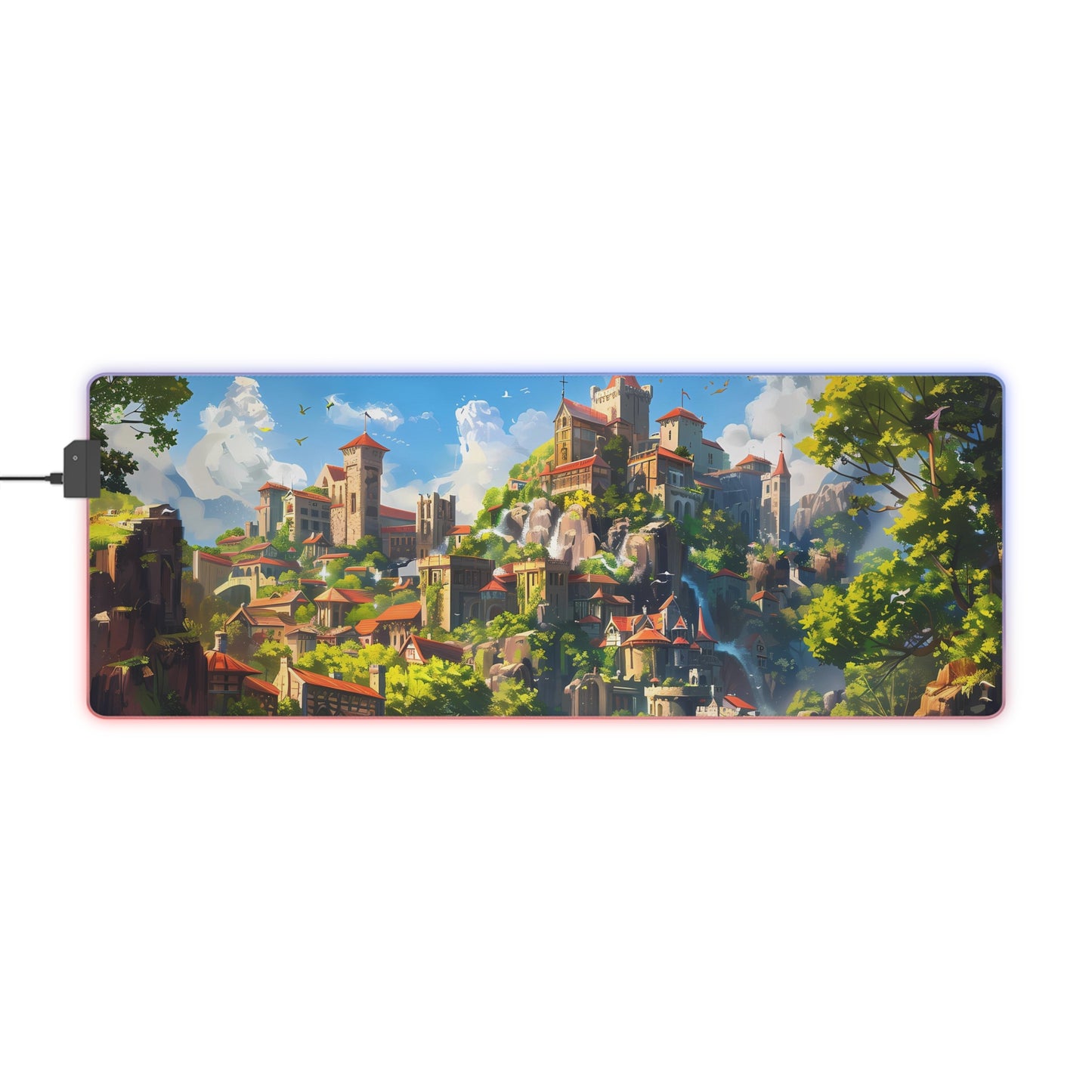 RGB Gaming Mouse Pad ( Castle Village )