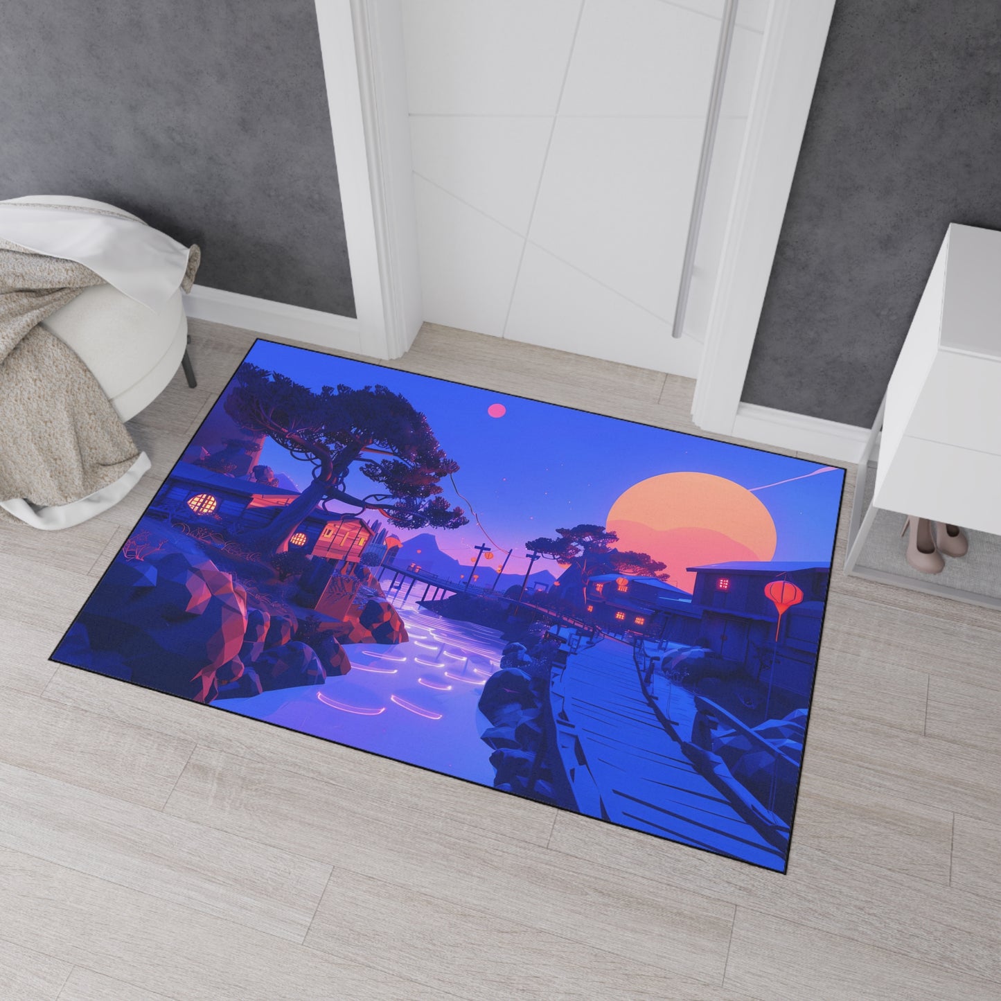 Heavy Duty Floor Mat (Relaxing Purple Fantasy World)