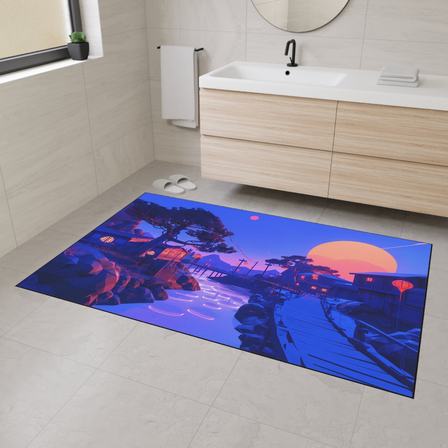 Heavy Duty Floor Mat (Relaxing Purple Fantasy World)