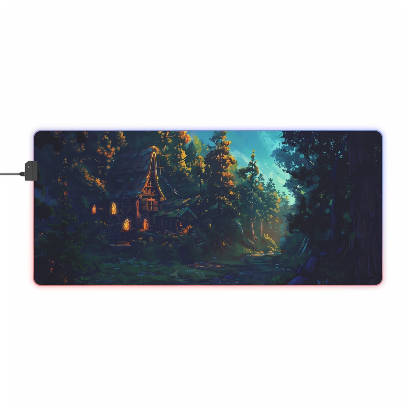 RGB Gaming Mouse Pad ( House In Forest)
