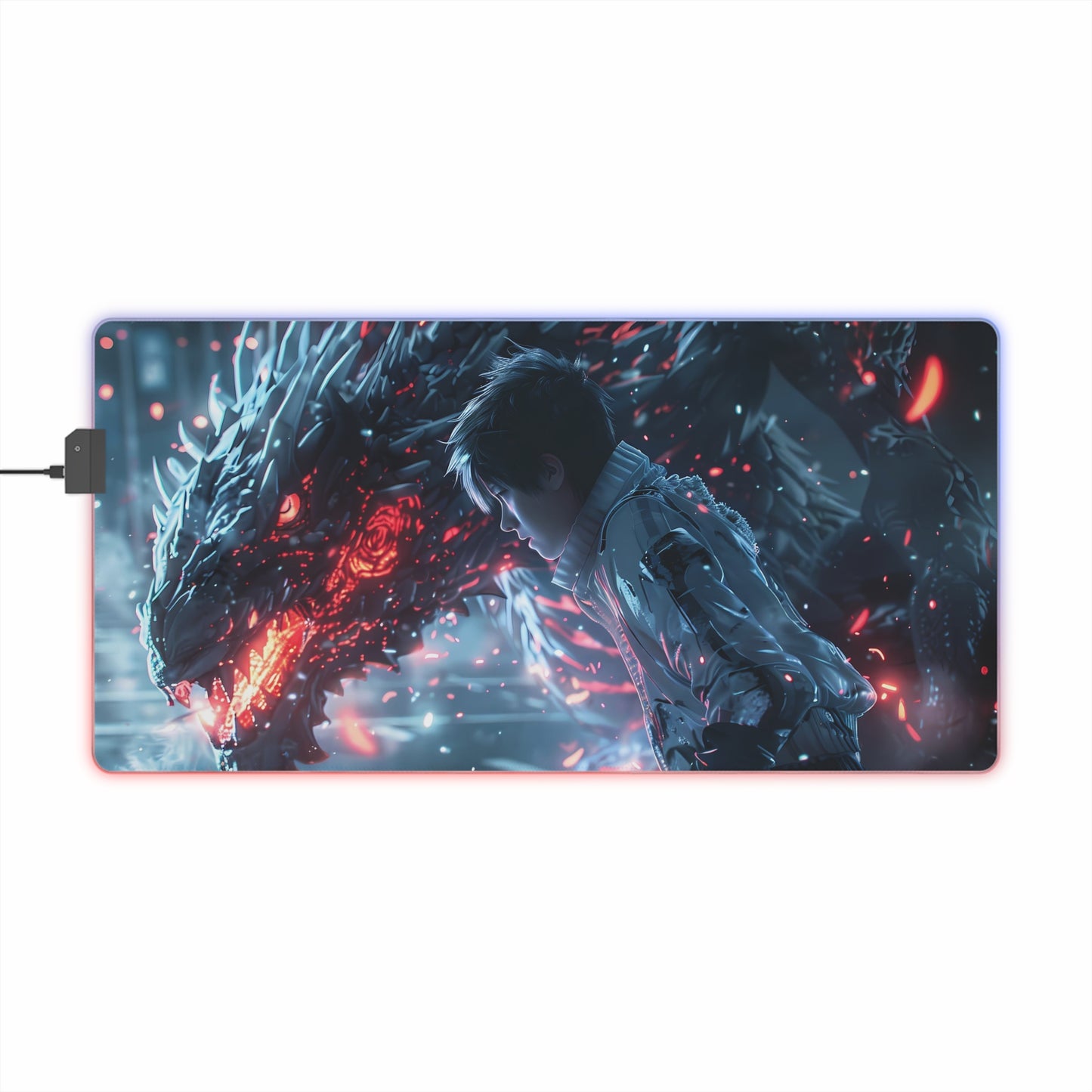 RGB Gaming Mouse Pad ( Boy With Magical Dragon )