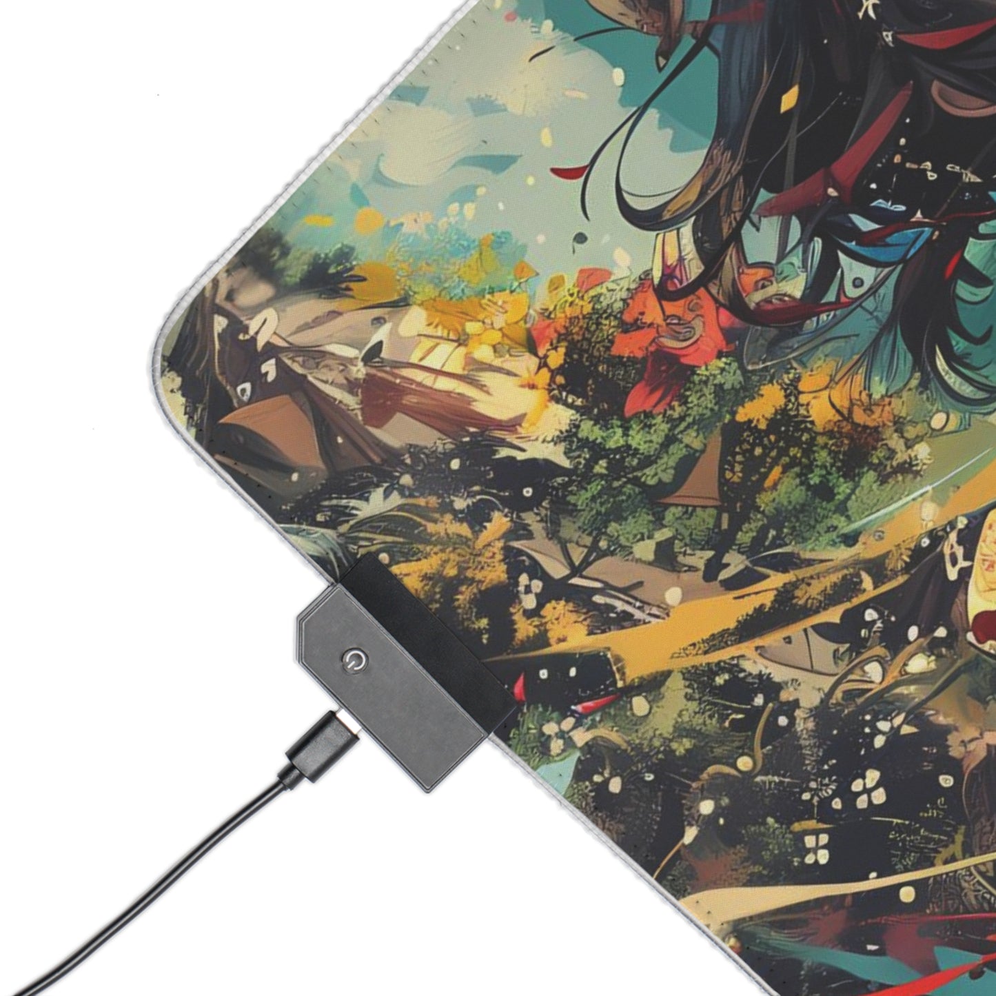RGB Gaming Mouse Pad ( Anime Girl Abstract Background )