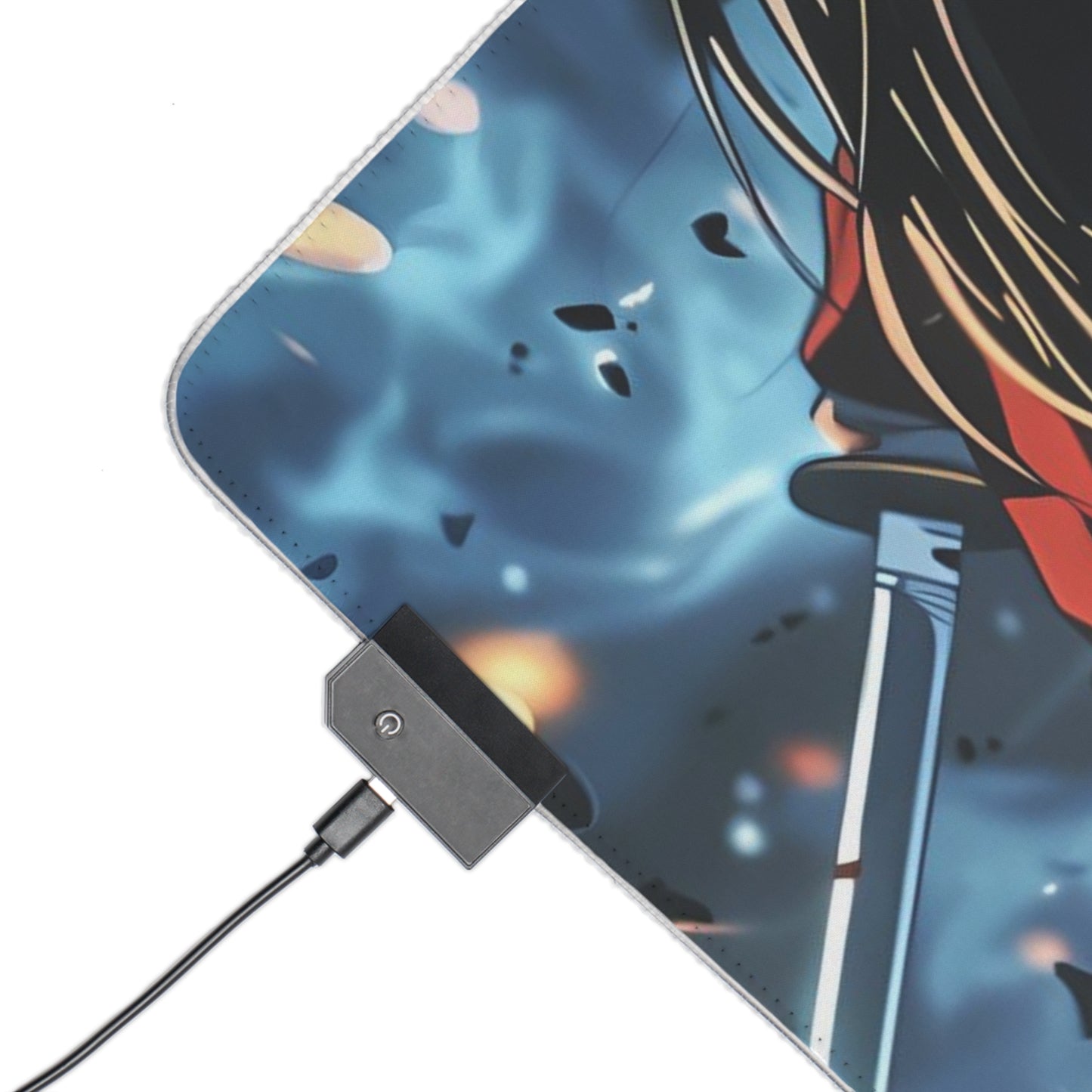 RGB Gaming Mouse Pad ( Samurai Katana Hidden Behind Strange Attack )