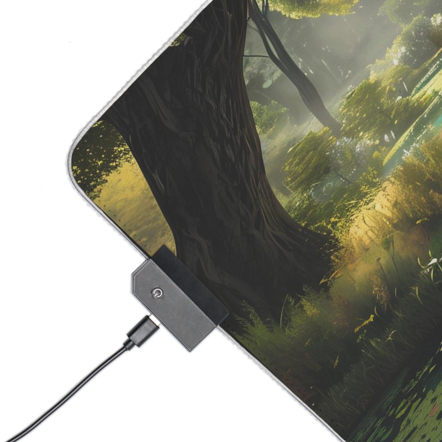 RGB Gaming Mouse Pad ( Calming Forest With Lake)