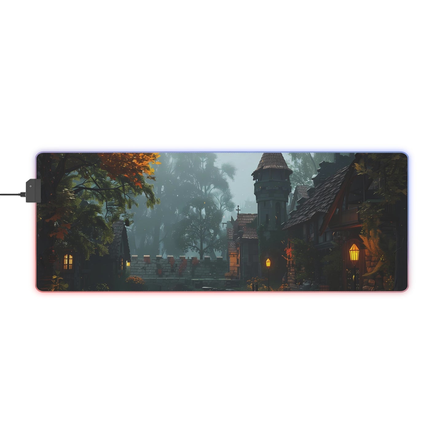 RGB Gaming Mouse Pad ( Peaceful Castle Garden )