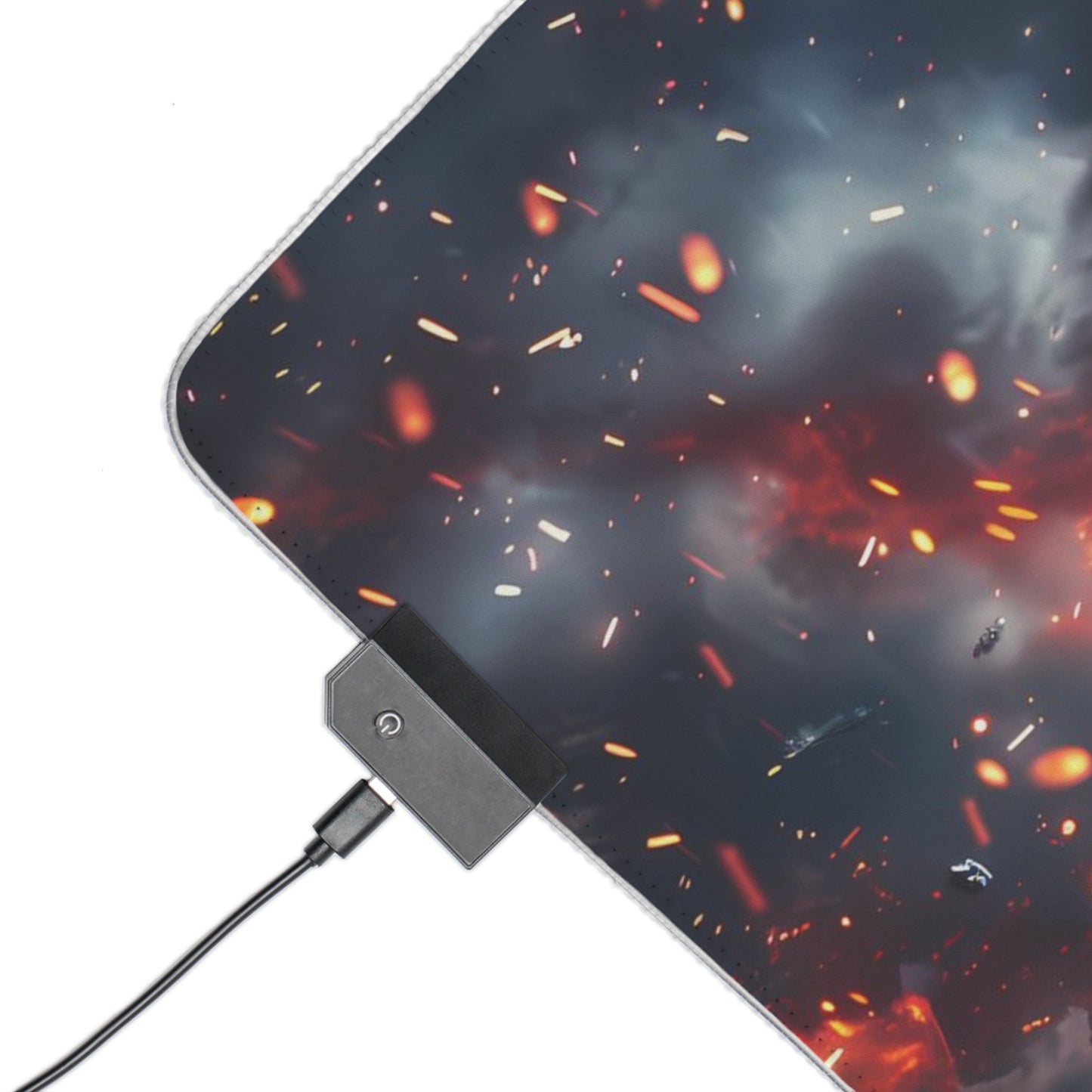 RGB Gaming Mouse Pad ( Samurai Catastrophical Fire )