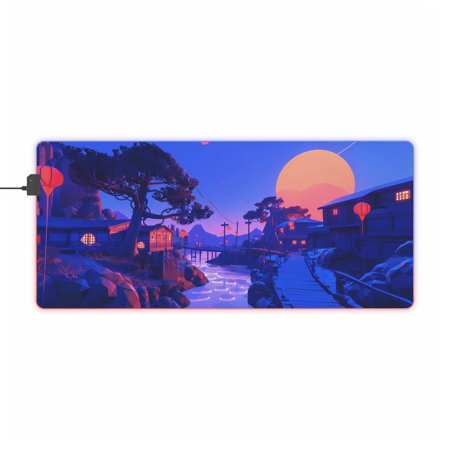 RGB Gaming Mouse Pad (Relaxing Purple Fantasy World)