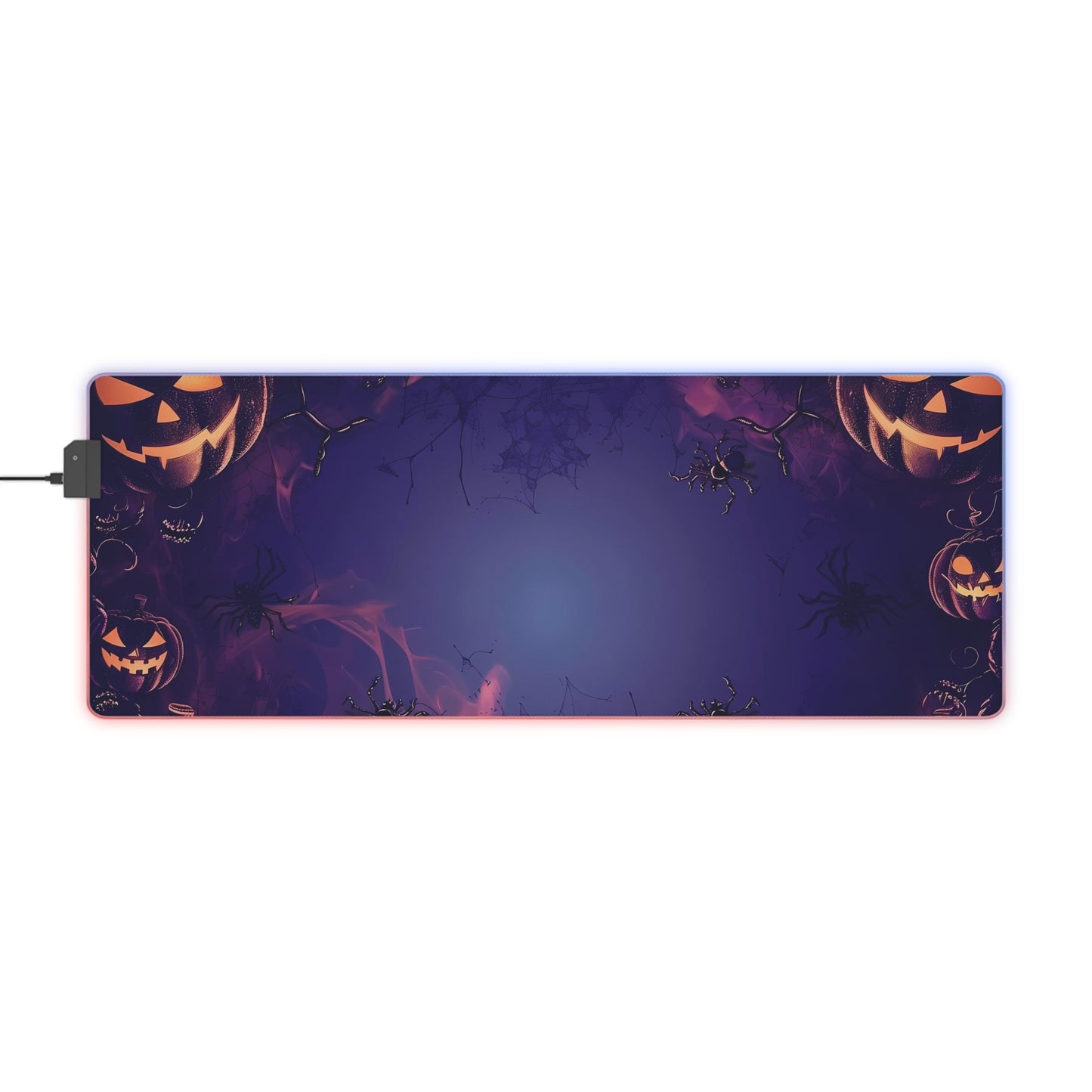RGB Gaming/Office Mouse Pad ( Halloween Pumpkins & Spiders )