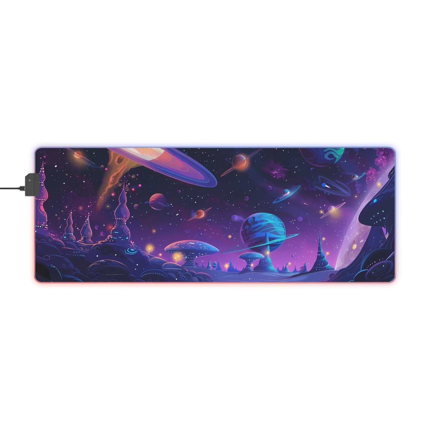 RGB Gaming Mouse Pad ( Cool Fantasy Space Planet )