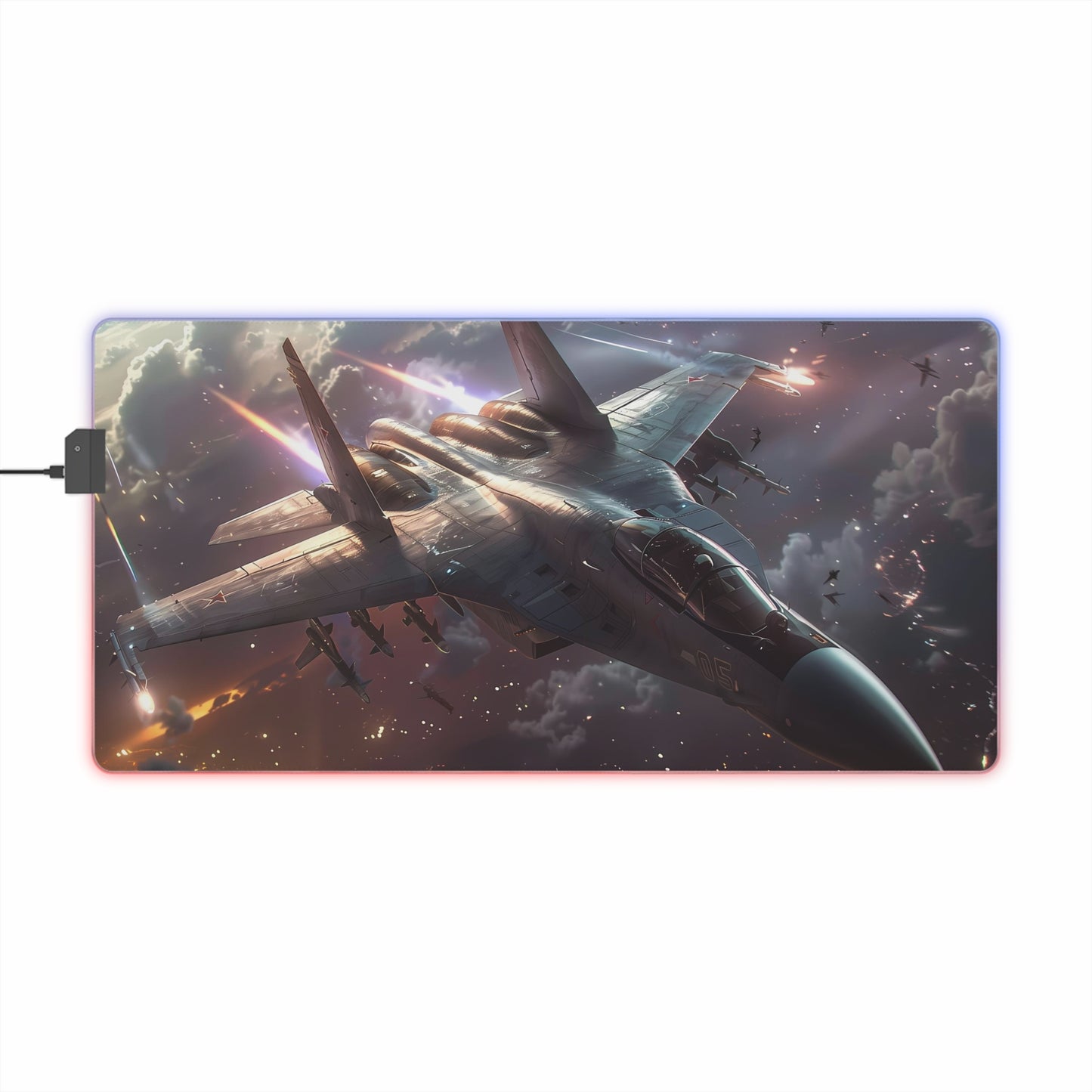 RGB Gaming Mouse Pad ( Fighter Jet In Sky )