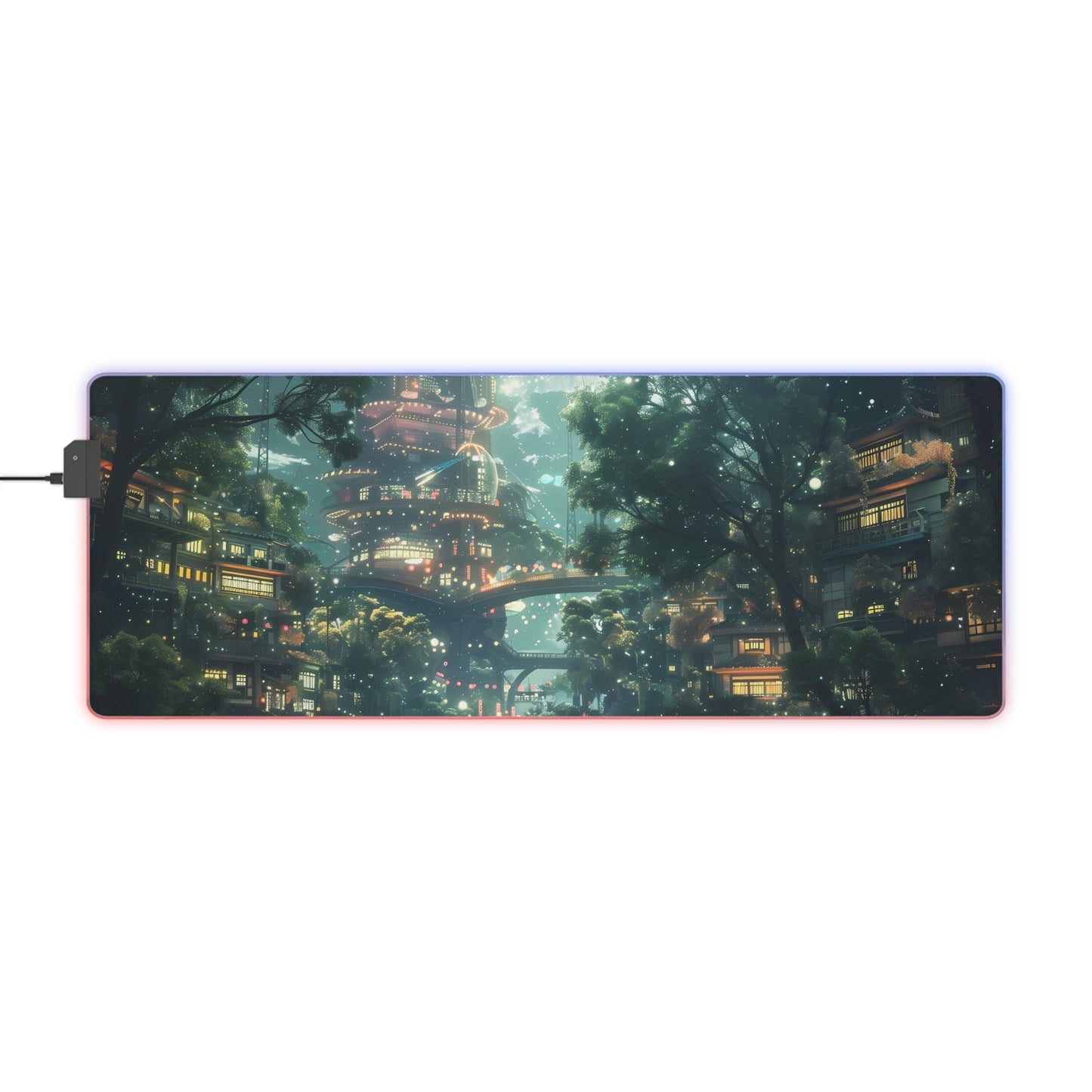 RGB Gaming Mouse Pad ( Nature City )