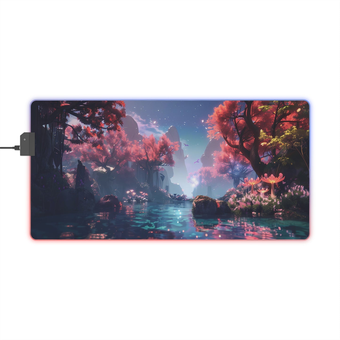 RGB Gaming Mouse Pad (Relaxing Purple Fantasy World)