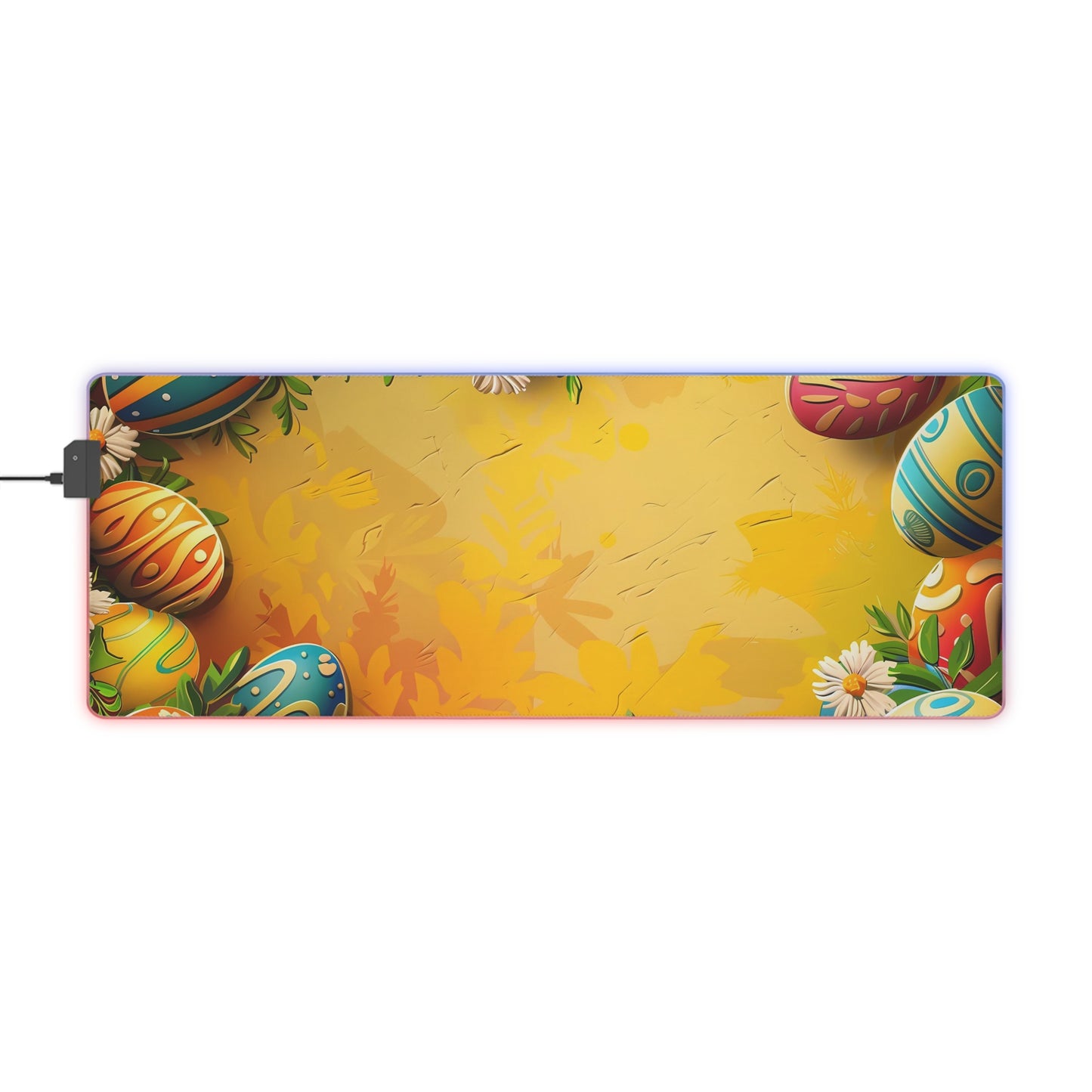 RGB Gaming/Office Mouse Pad ( Easter Eggs With Flowers )