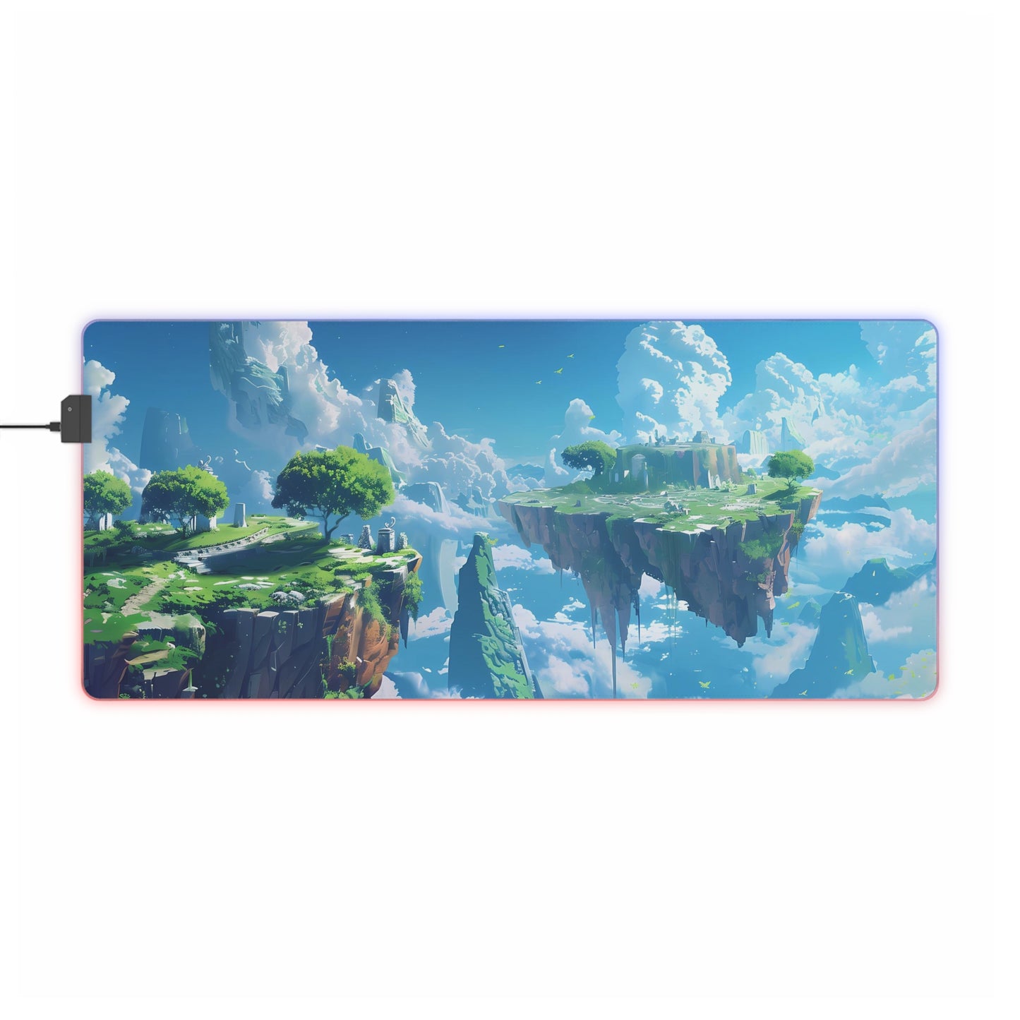 RGB Gaming Mouse Pad ( Floating Islands Anime Style )