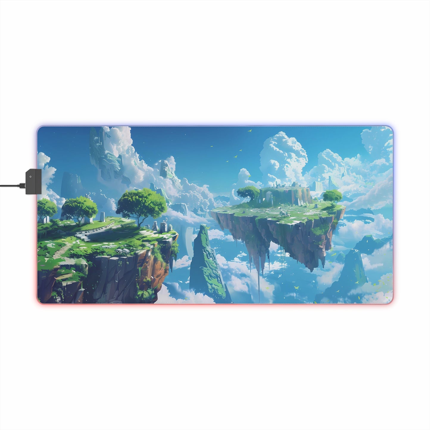 RGB Gaming Mouse Pad ( Floating Islands Anime Style )