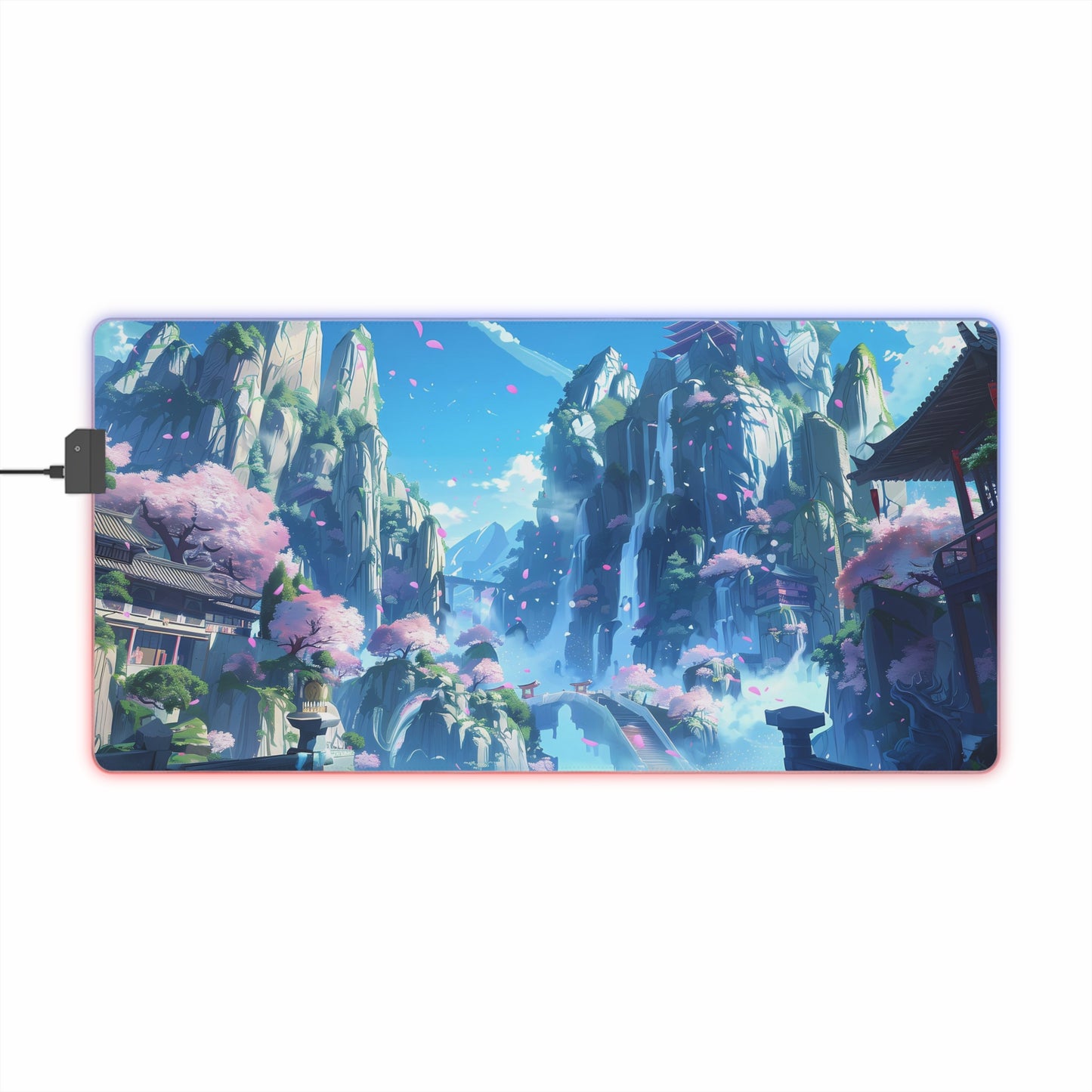 RGB Gaming Mouse Pad ( Fantasy City In The Mountains )