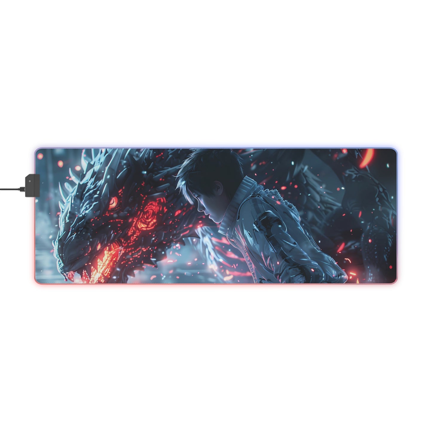 RGB Gaming Mouse Pad ( Boy With Magical Dragon )