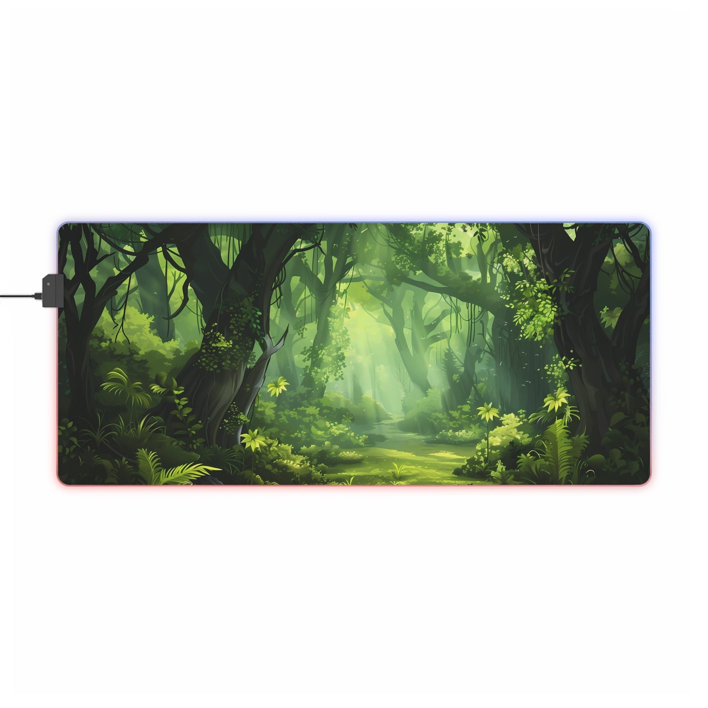 RGB Gaming Mouse Pad ( Relaxing Jungle With Sunlight )