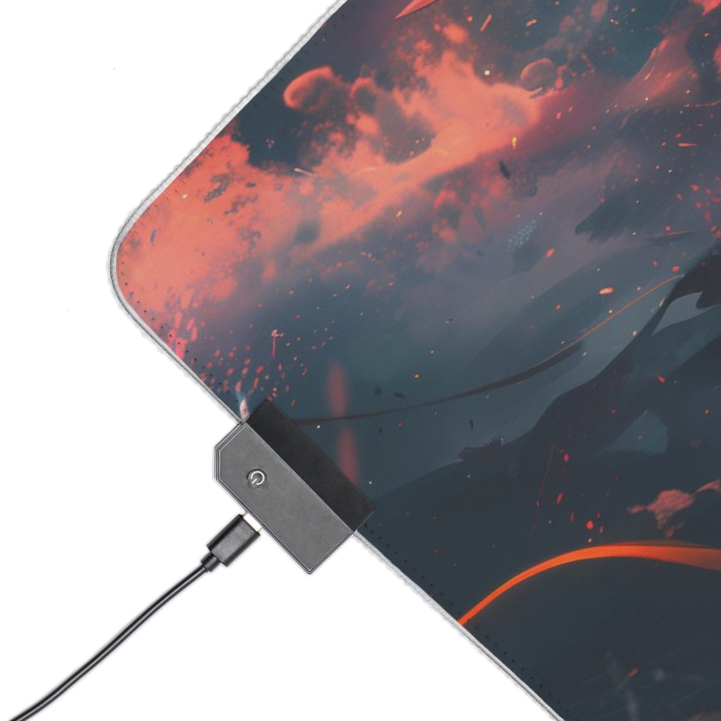 RGB Gaming Mouse Pad ( Nice Katana Effect With Samurai)