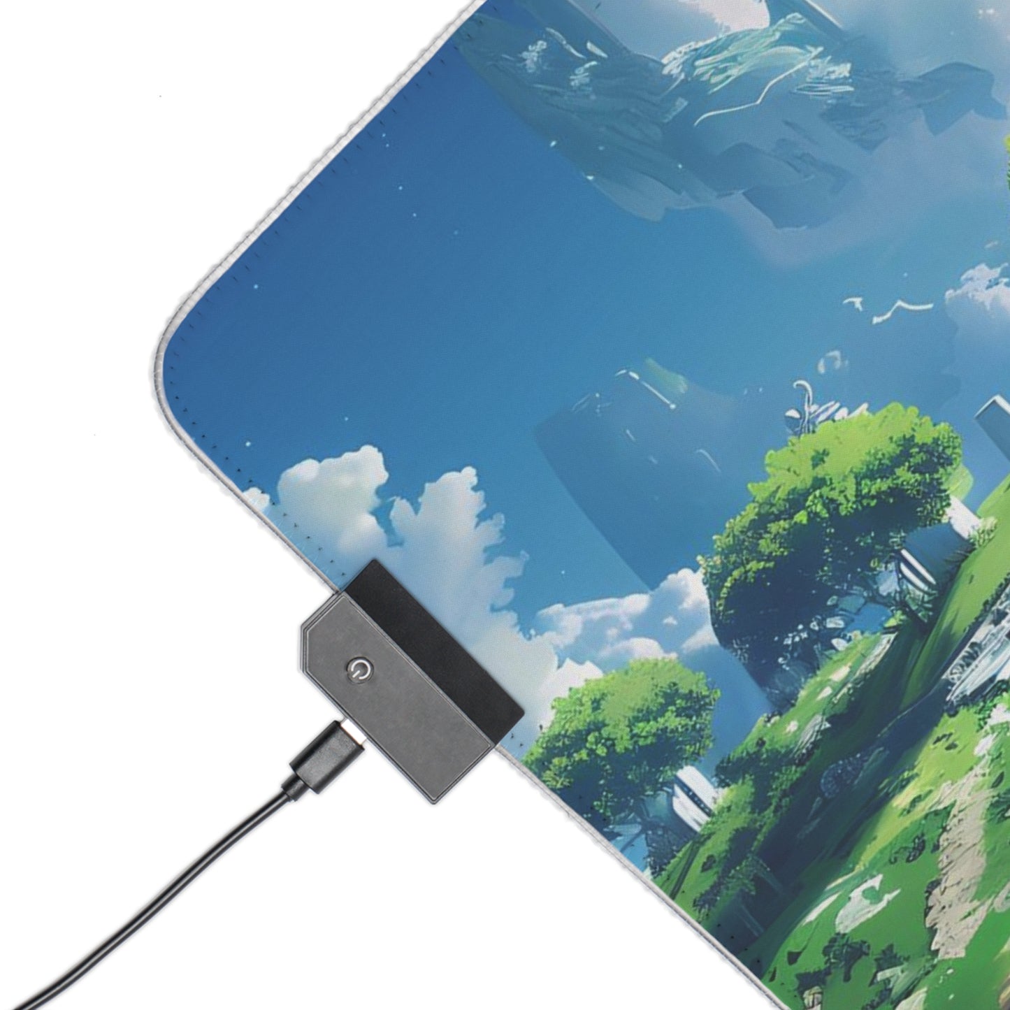 RGB Gaming Mouse Pad ( Floating Islands Anime Style )