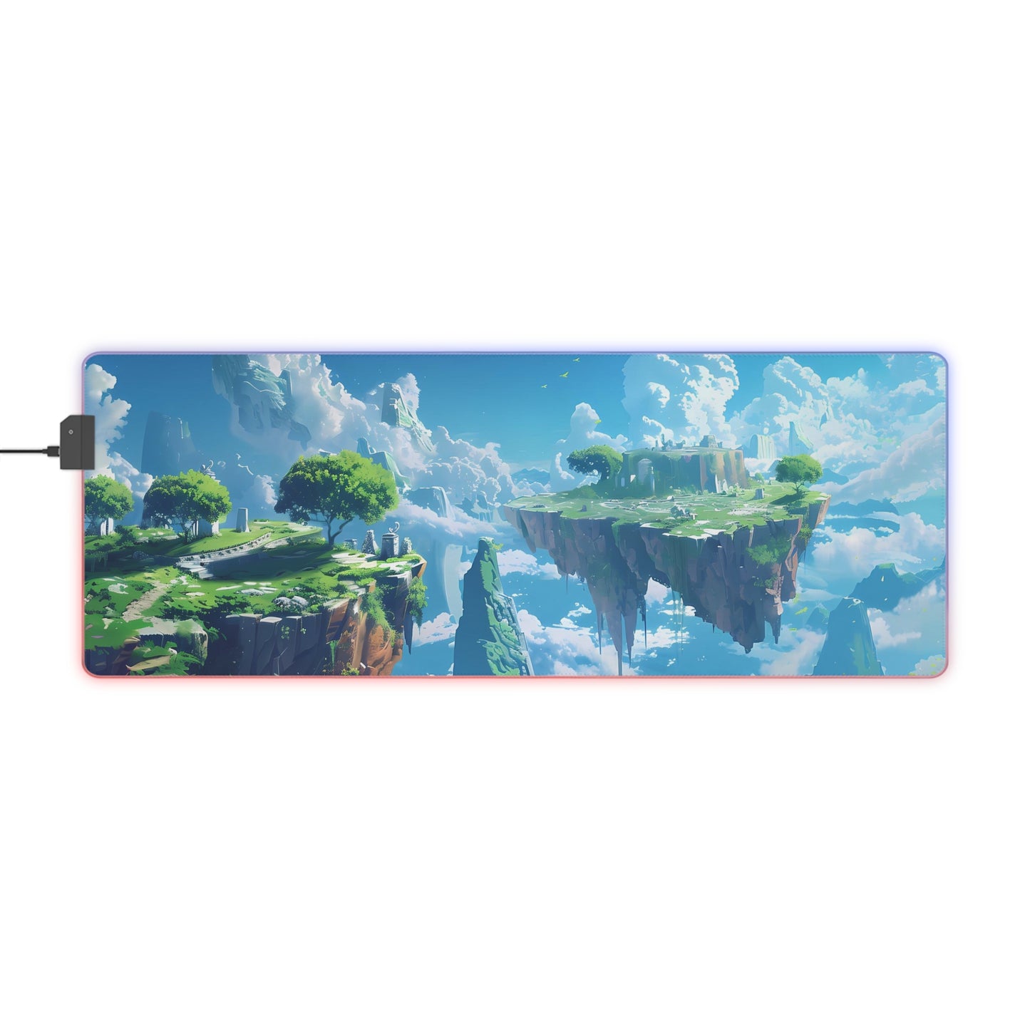 RGB Gaming Mouse Pad ( Floating Islands Anime Style )
