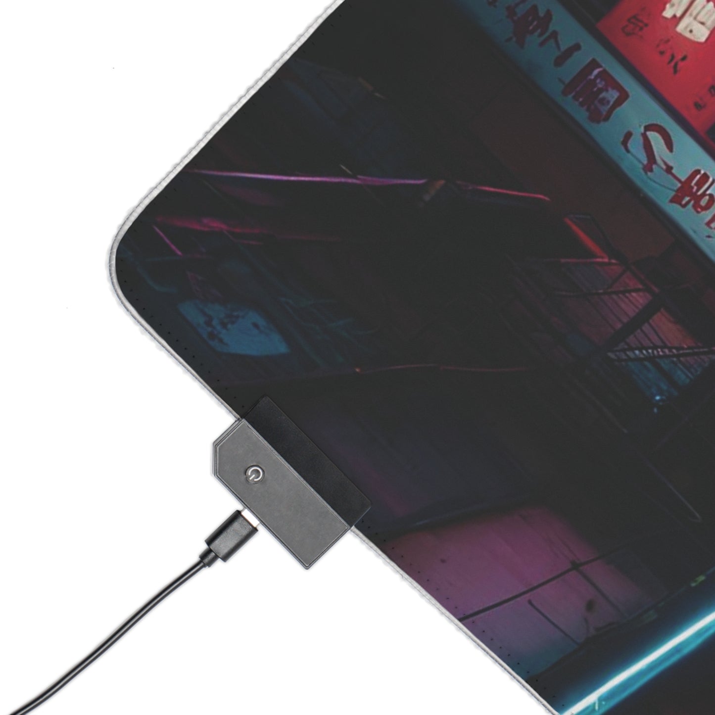 RGB Gaming Mouse Pad (Night Street Aesthetics)
