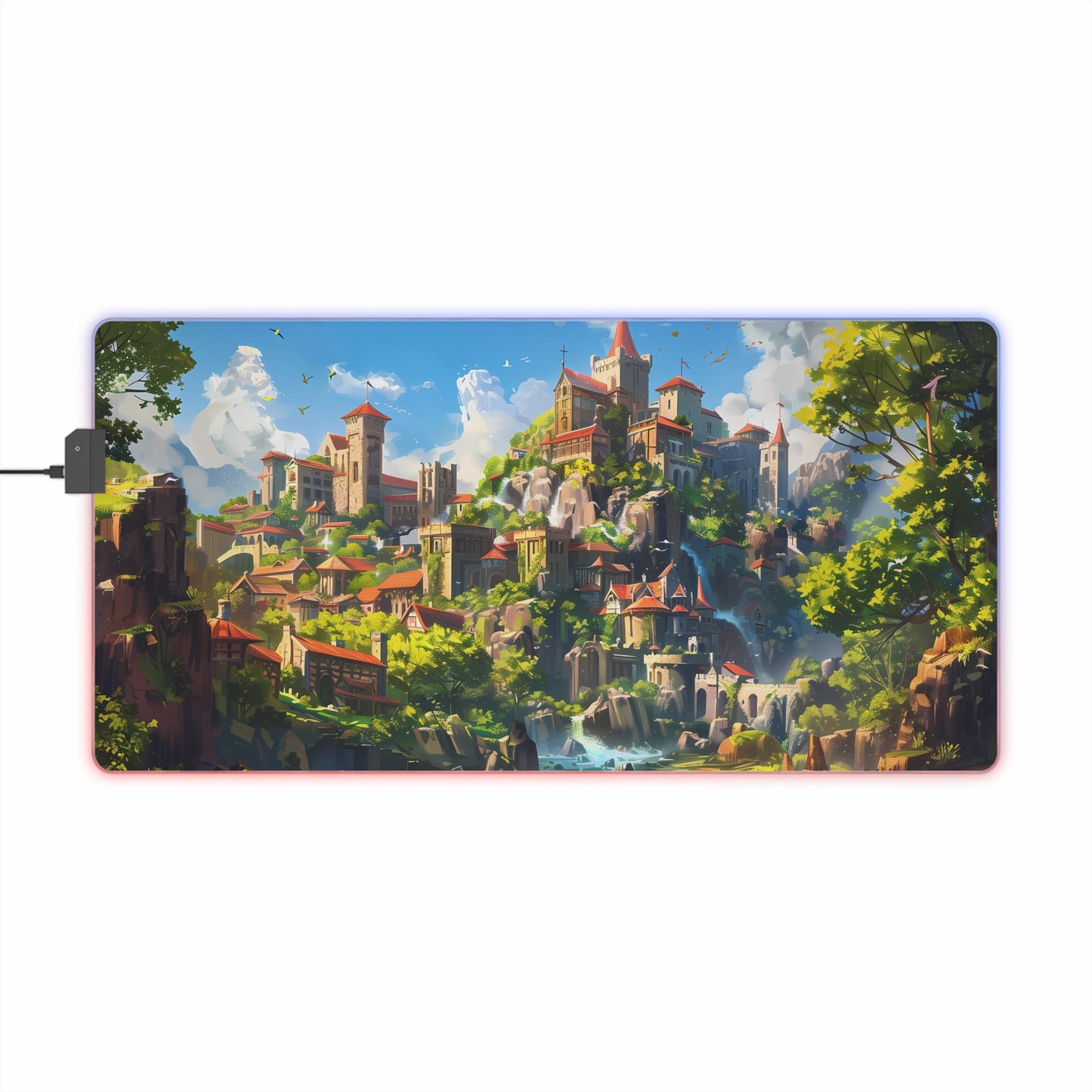RGB Gaming Mouse Pad ( Castle Village )
