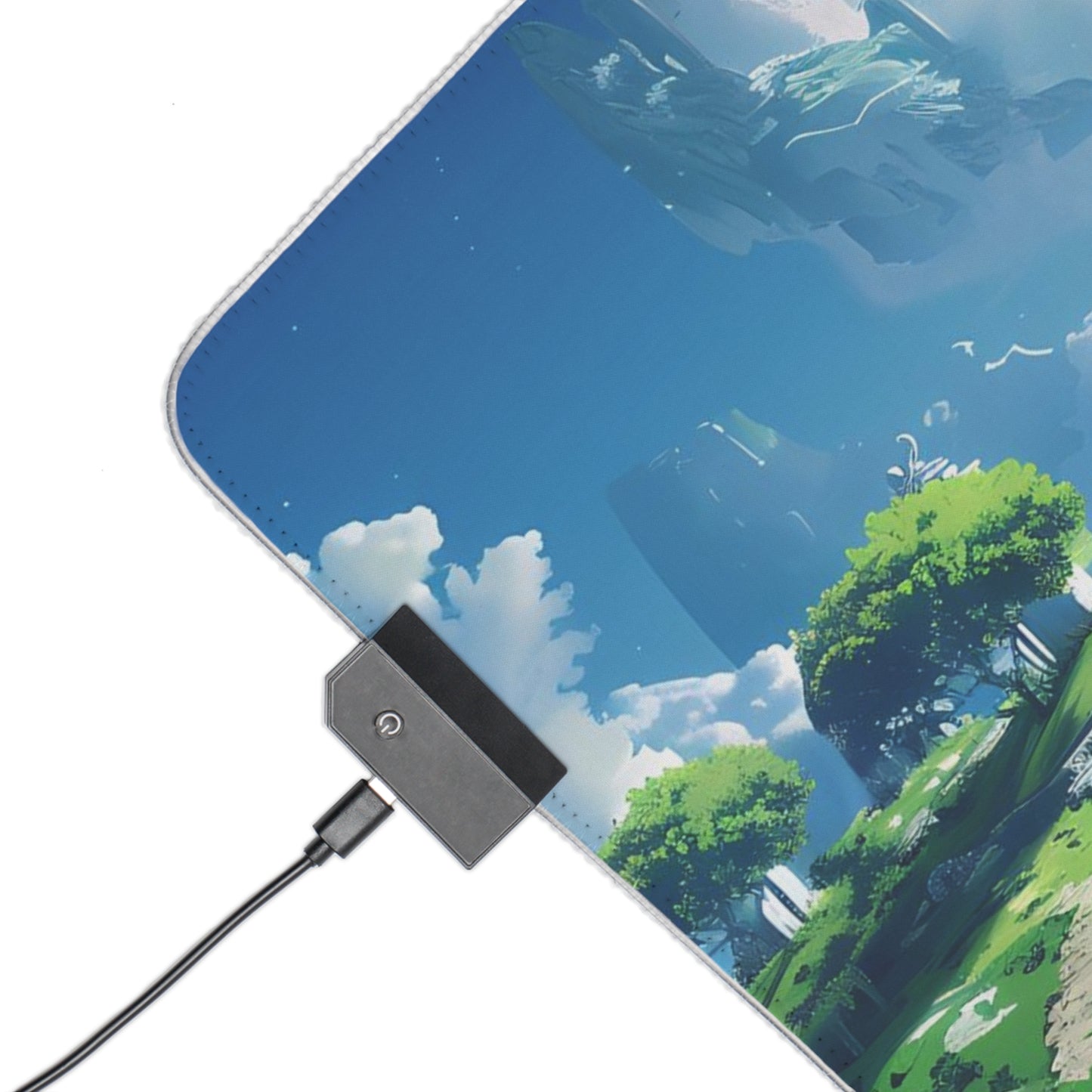 RGB Gaming Mouse Pad ( Floating Islands Anime Style )