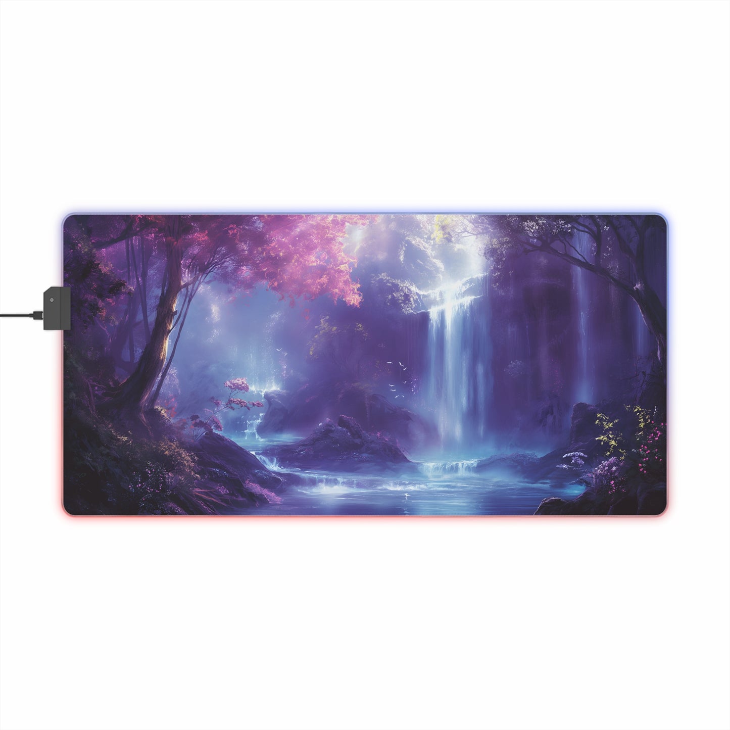 RGB Gaming Mouse Pad (Purple Fantasy Nature)