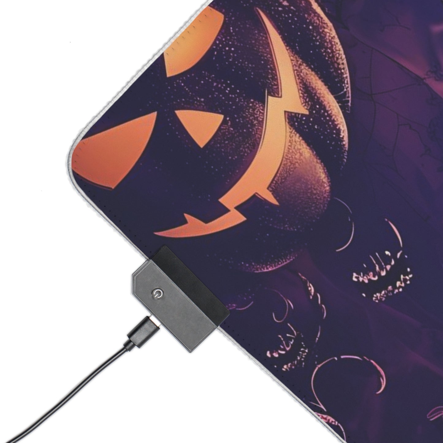 RGB Gaming/Office Mouse Pad ( Halloween Pumpkins & Spiders )
