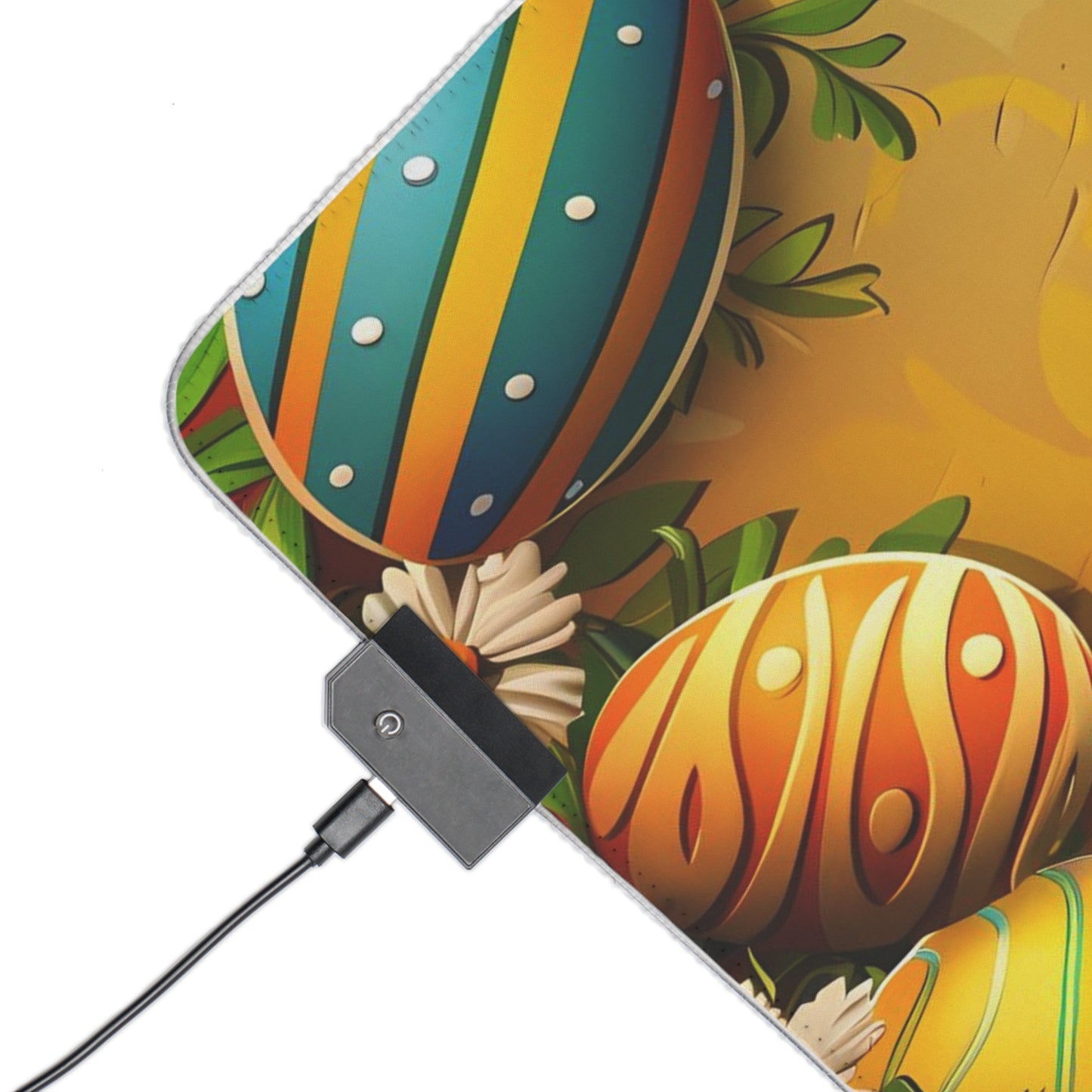 RGB Gaming/Office Mouse Pad ( Easter Eggs With Flowers )