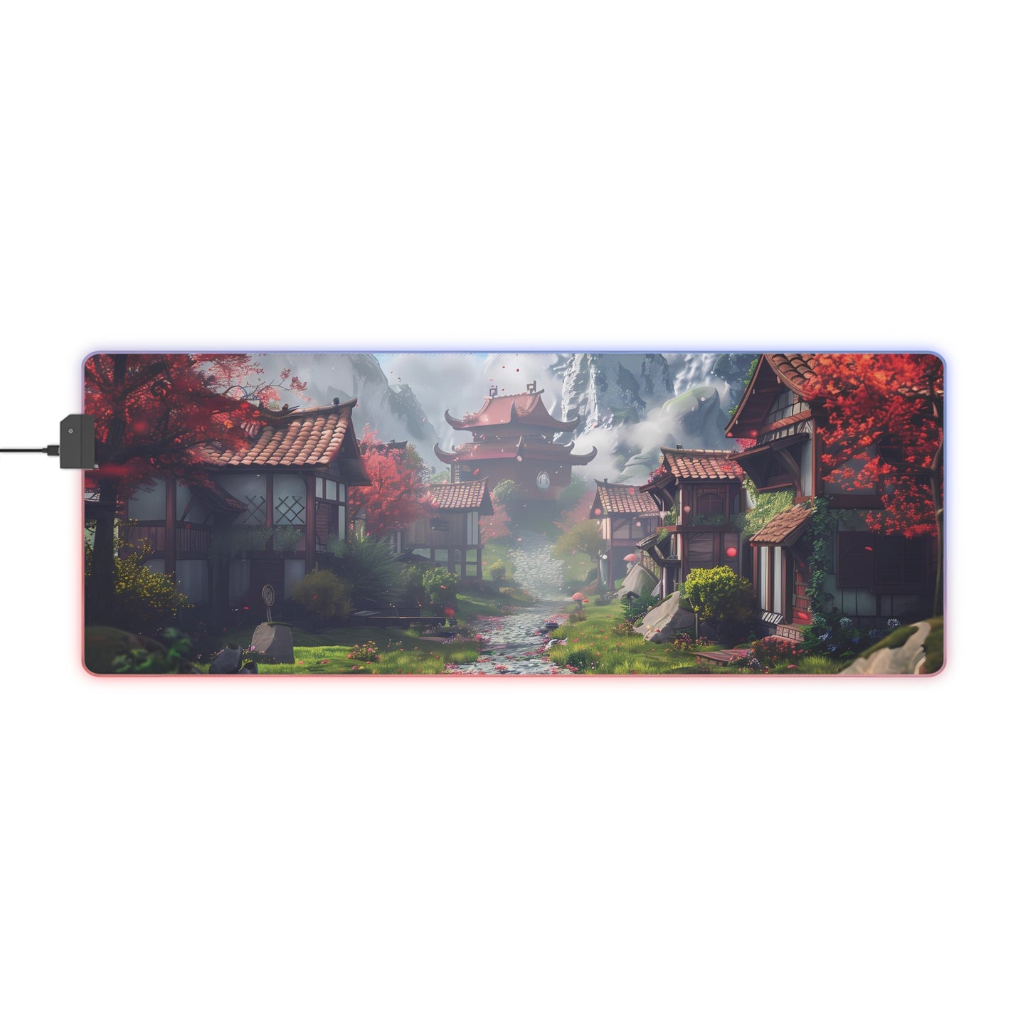 RGB Gaming Mouse Pad ( Anime Style Village )