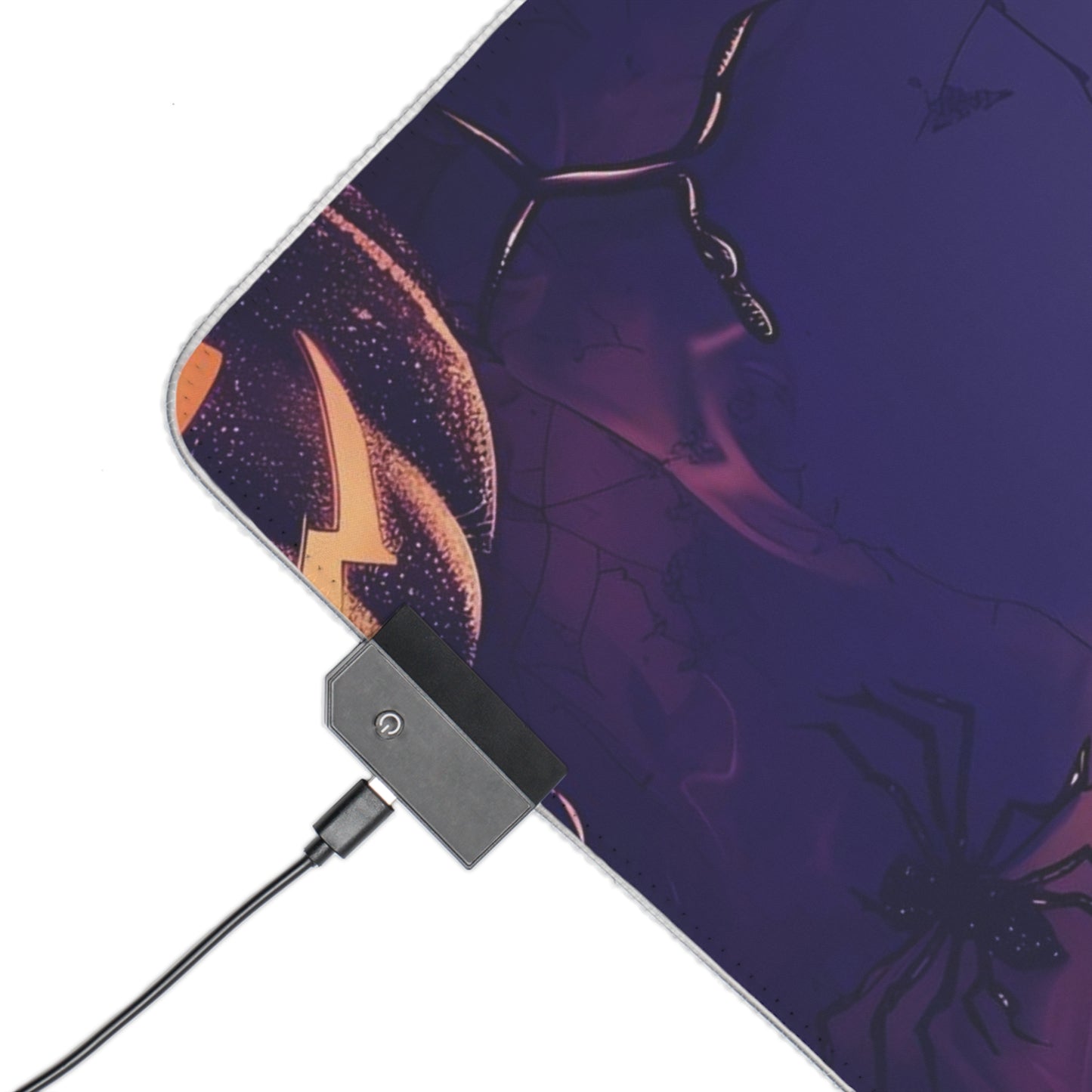 RGB Gaming/Office Mouse Pad ( Halloween Pumpkins & Spiders )