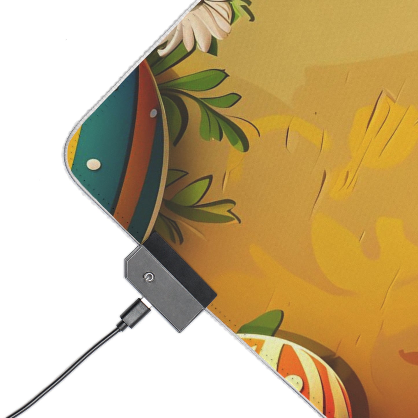 RGB Gaming/Office Mouse Pad ( Easter Eggs With Flowers )