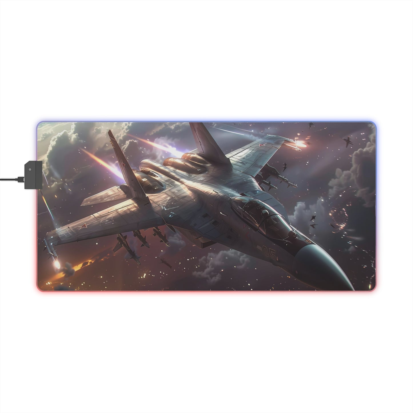 RGB Gaming Mouse Pad ( Fighter Jet In Sky )