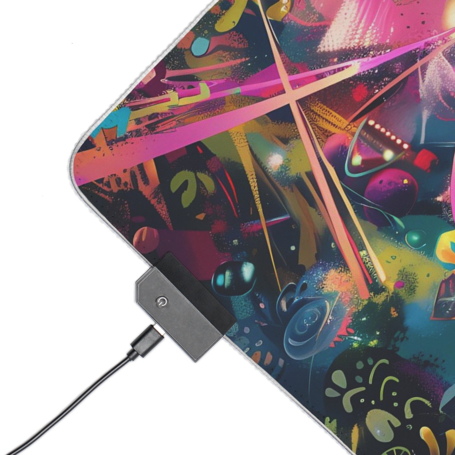 RGB Gaming Mouse Pad ( Anime Girl & Abstract Colorful Background)