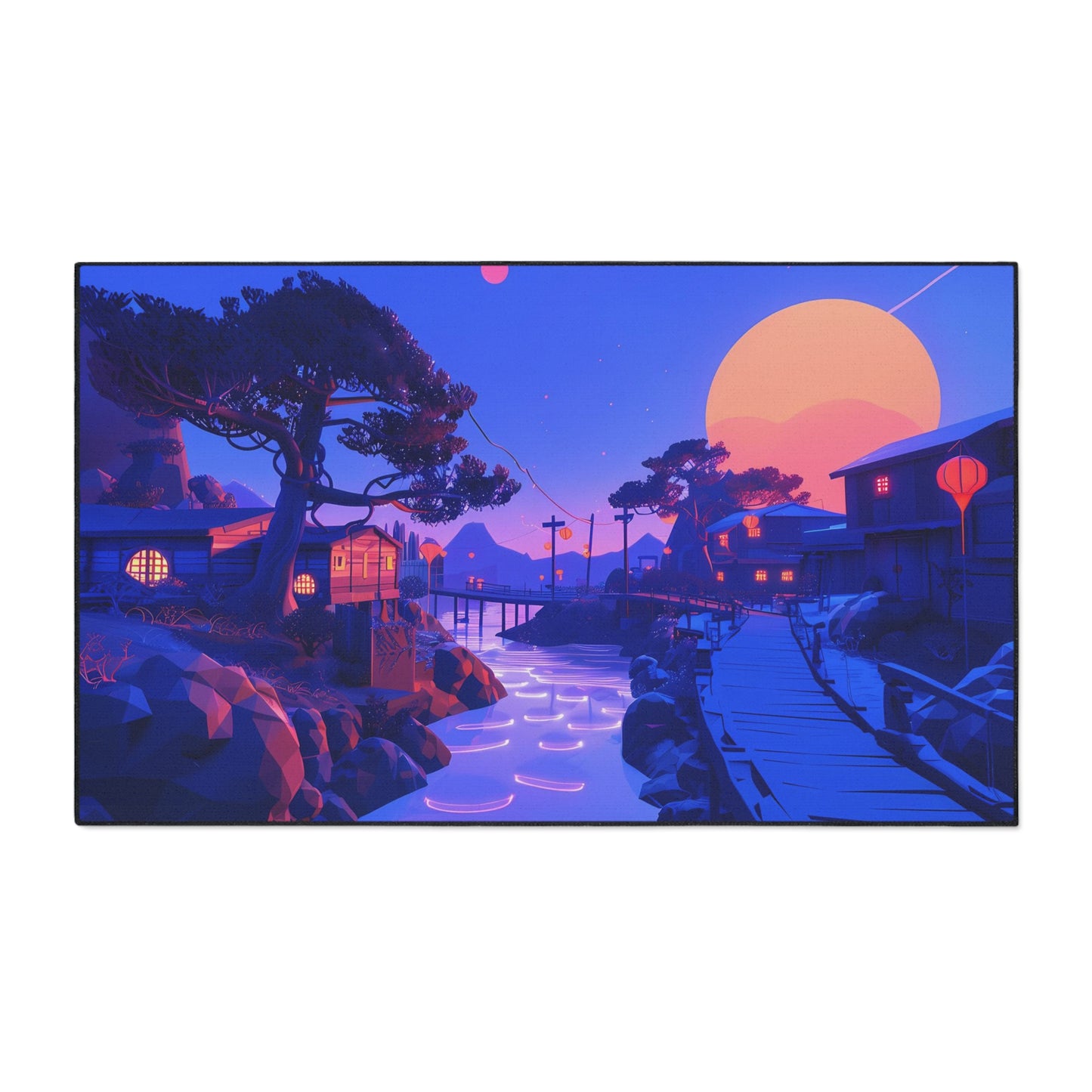 Heavy Duty Floor Mat (Relaxing Purple Fantasy World)
